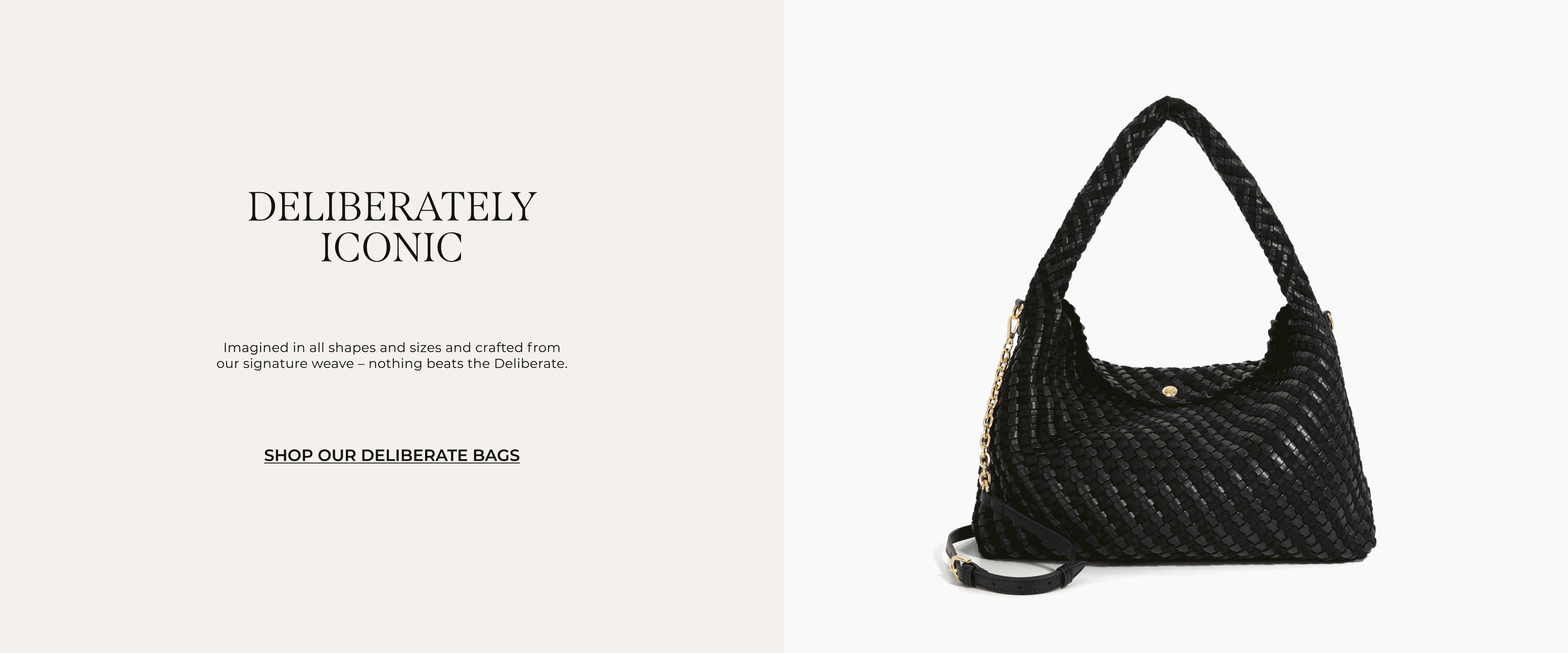 text and an image on the right of different deliberate bag styles 