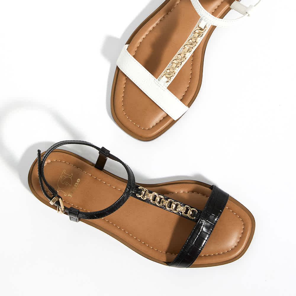 Women's flat sandals on a white background 