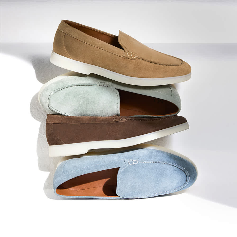 Men's suede loafers in range of 4 different colours