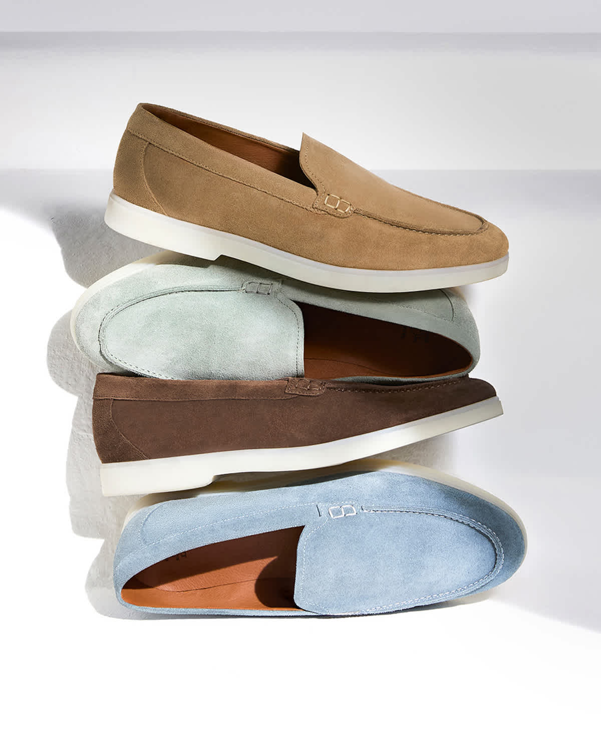 Men's suede loafers in range of 4 different colours