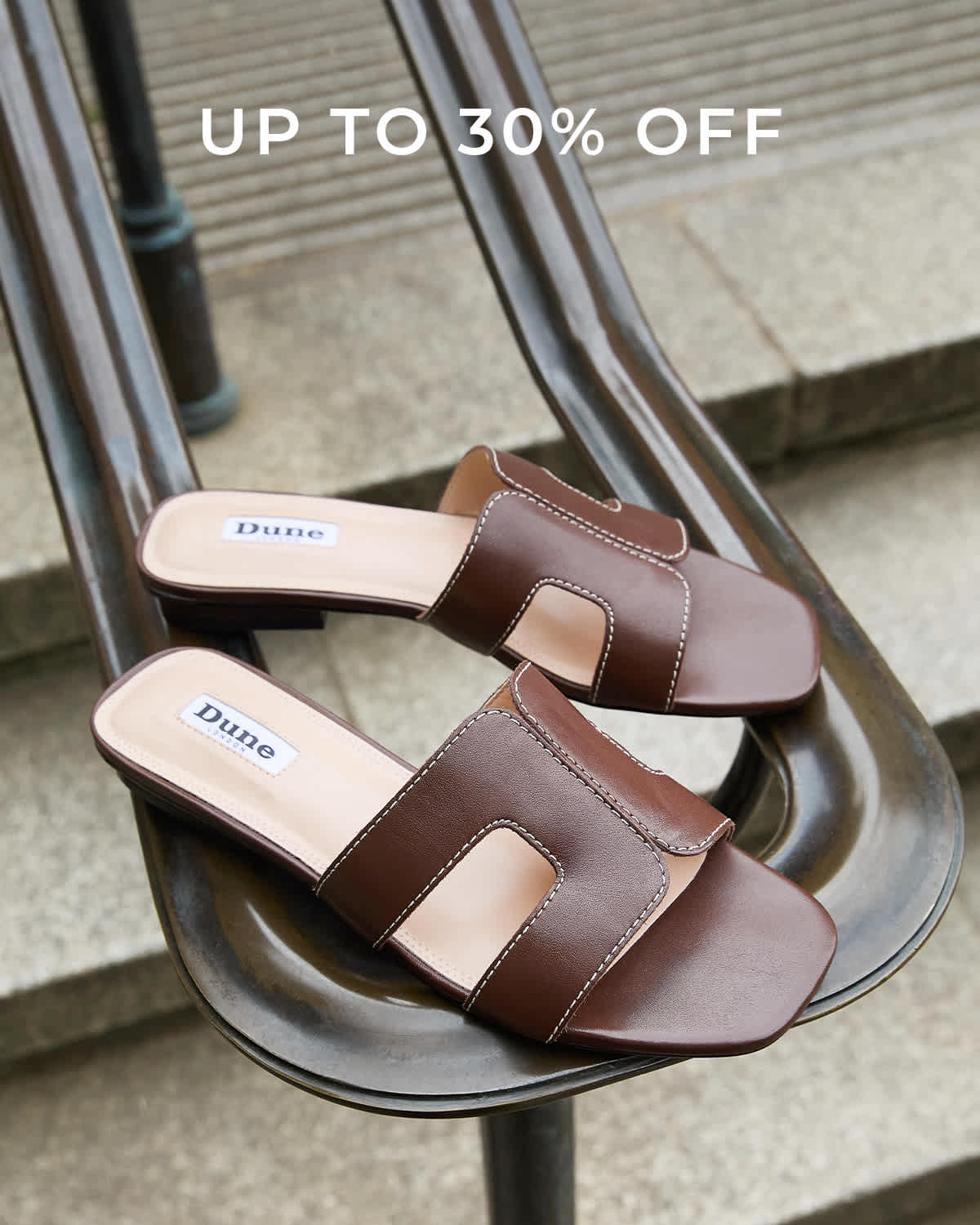 Women's flat sandals on a white background 