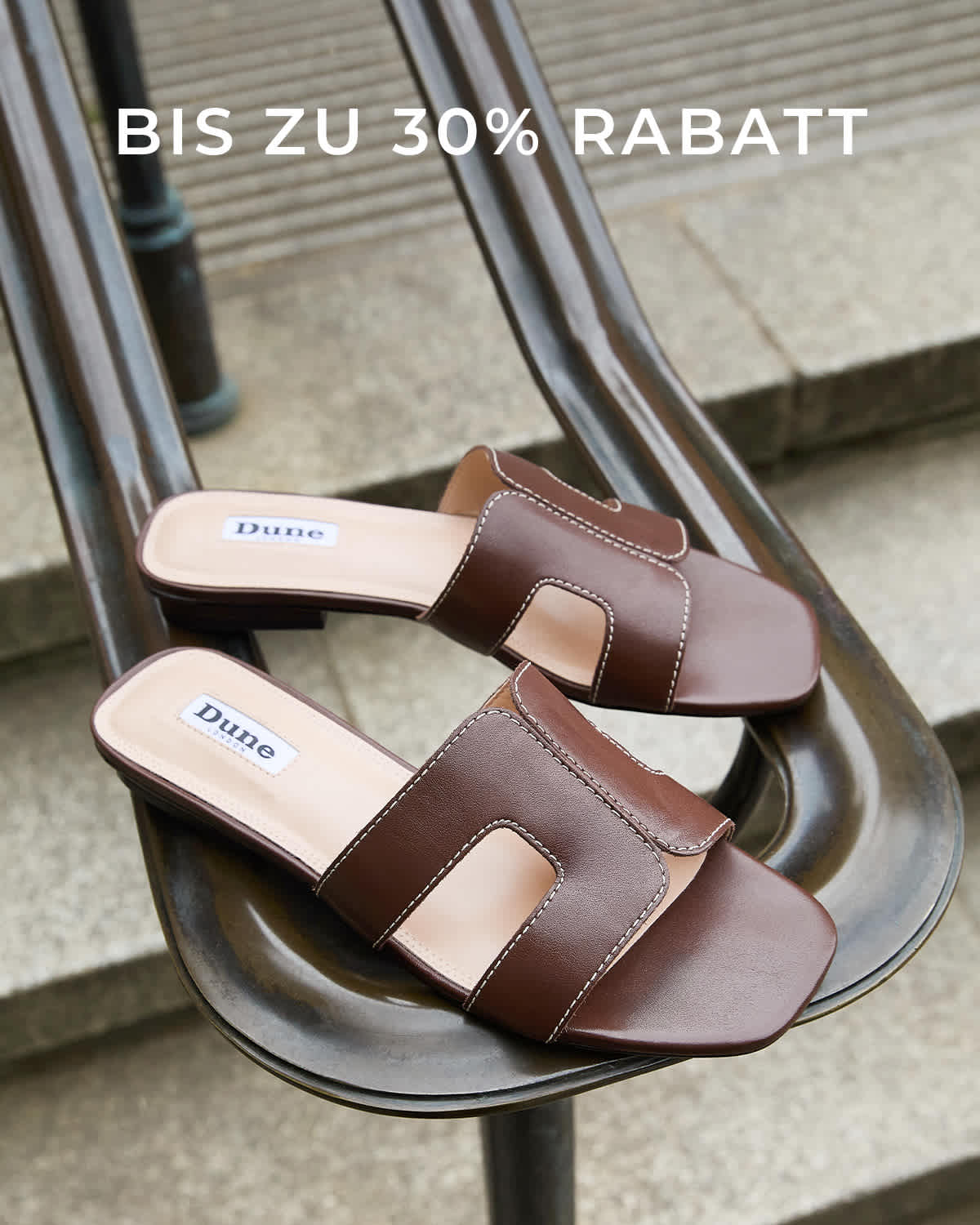 Women's flat sandals on a white background 
