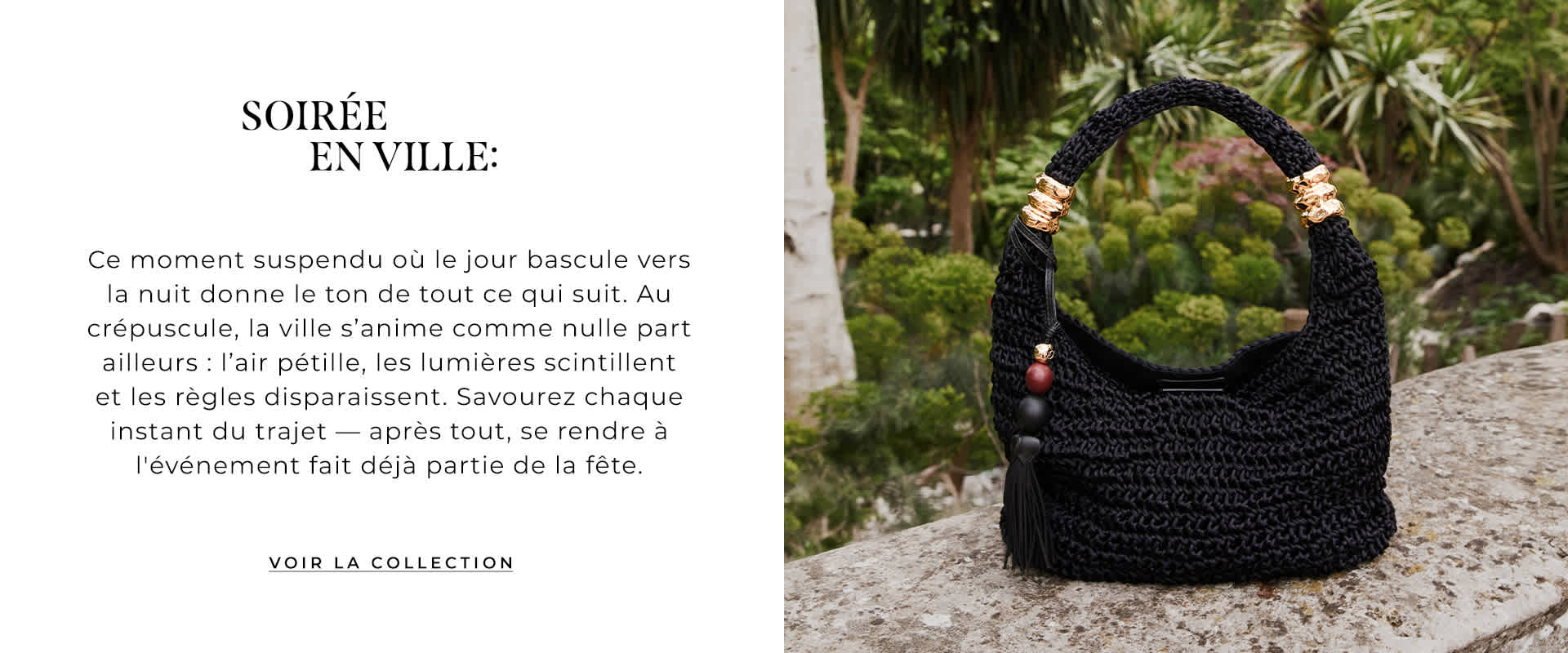 Summer black raffia bag with gold hardwear and tassel detail