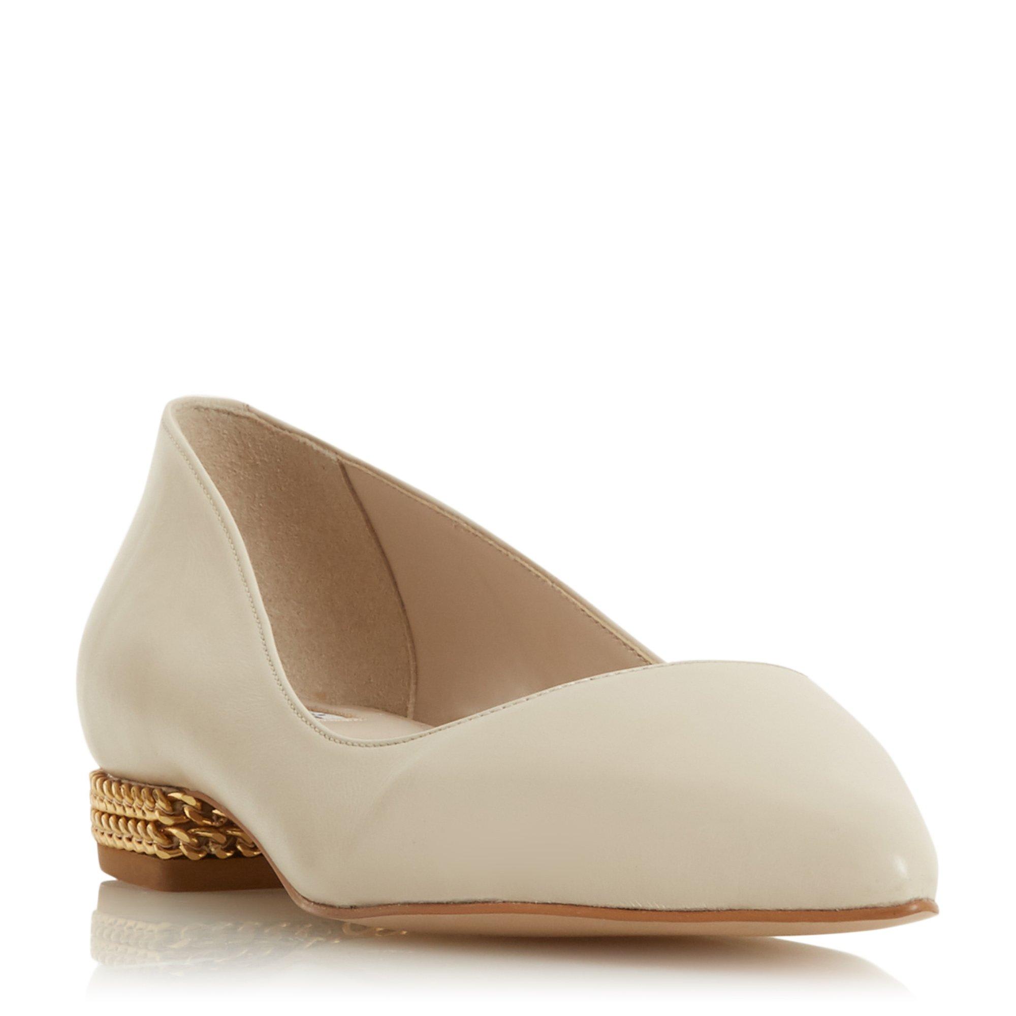 Ariya Chain Heel Leather Ballet Pump