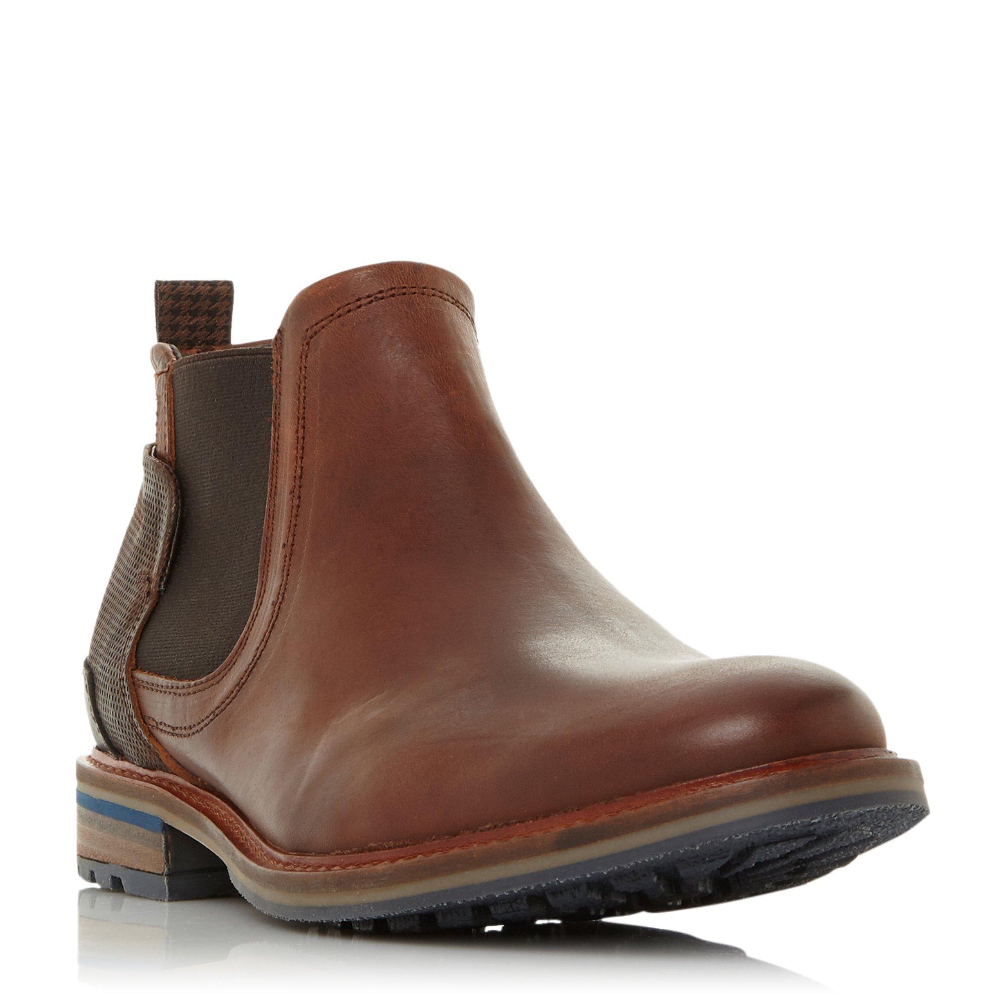 Coins Textured Panel Chelsea Boots