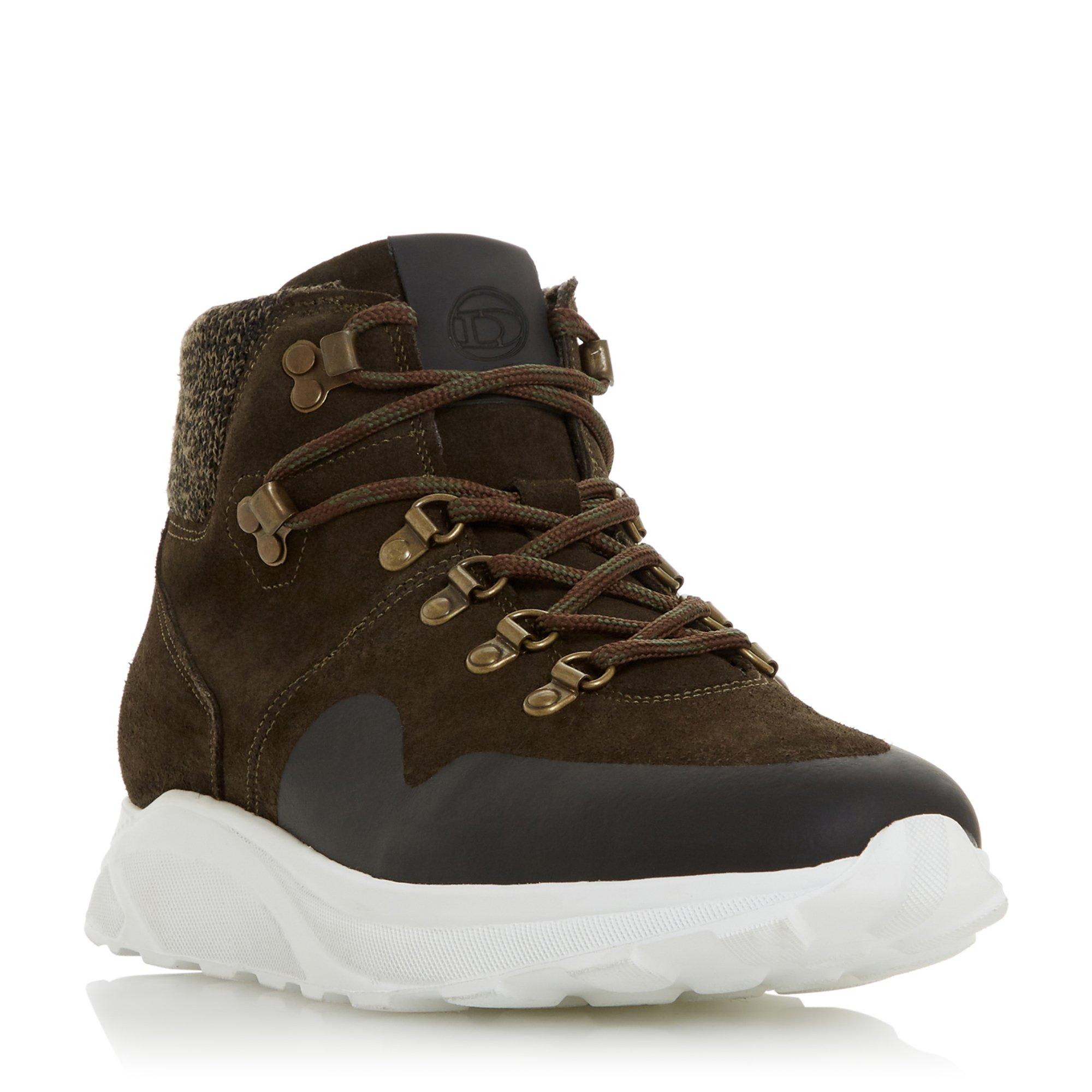 Col Knit Collar Hiker Boots