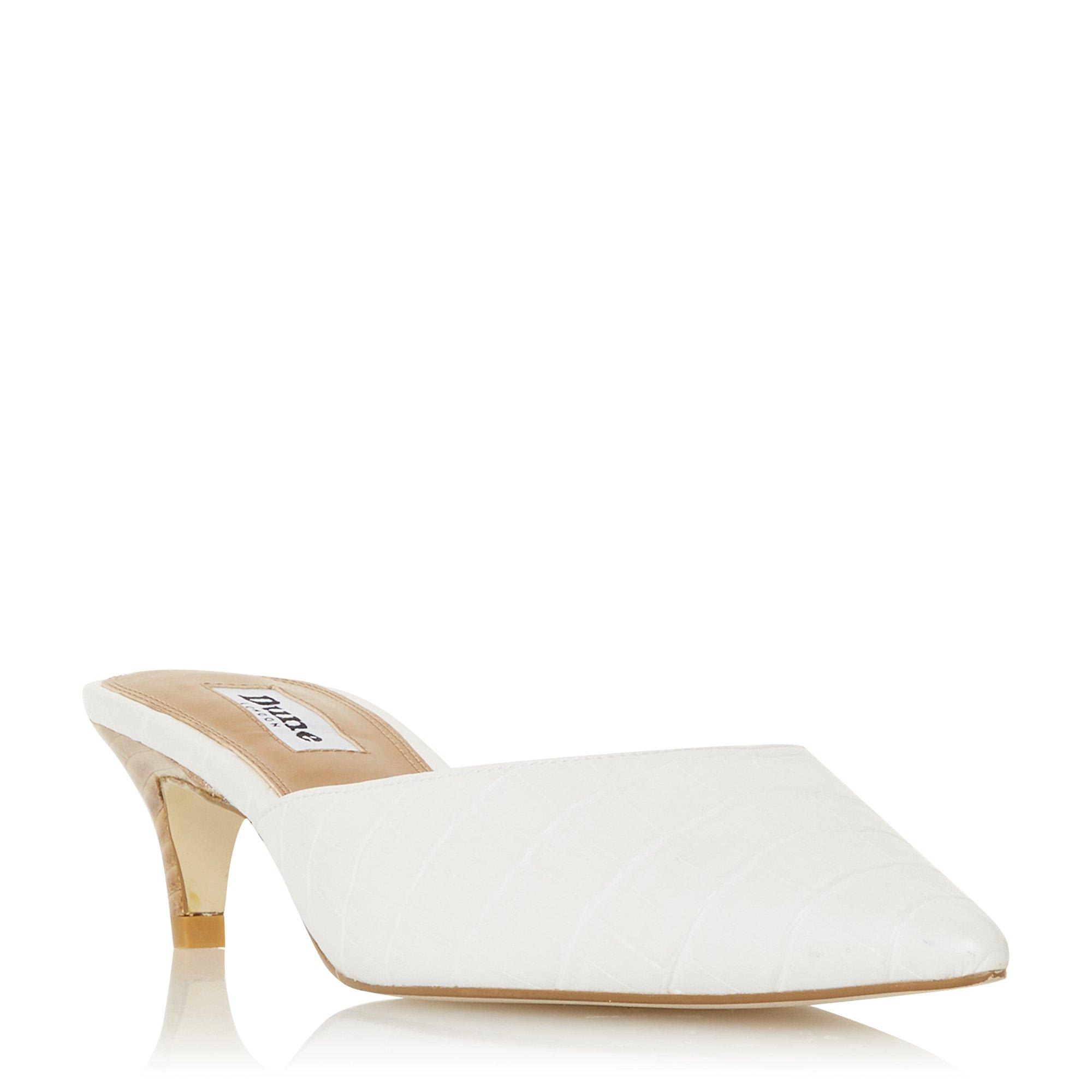 Cristy Pointed Toe Kitten Heel Mule Shoes
