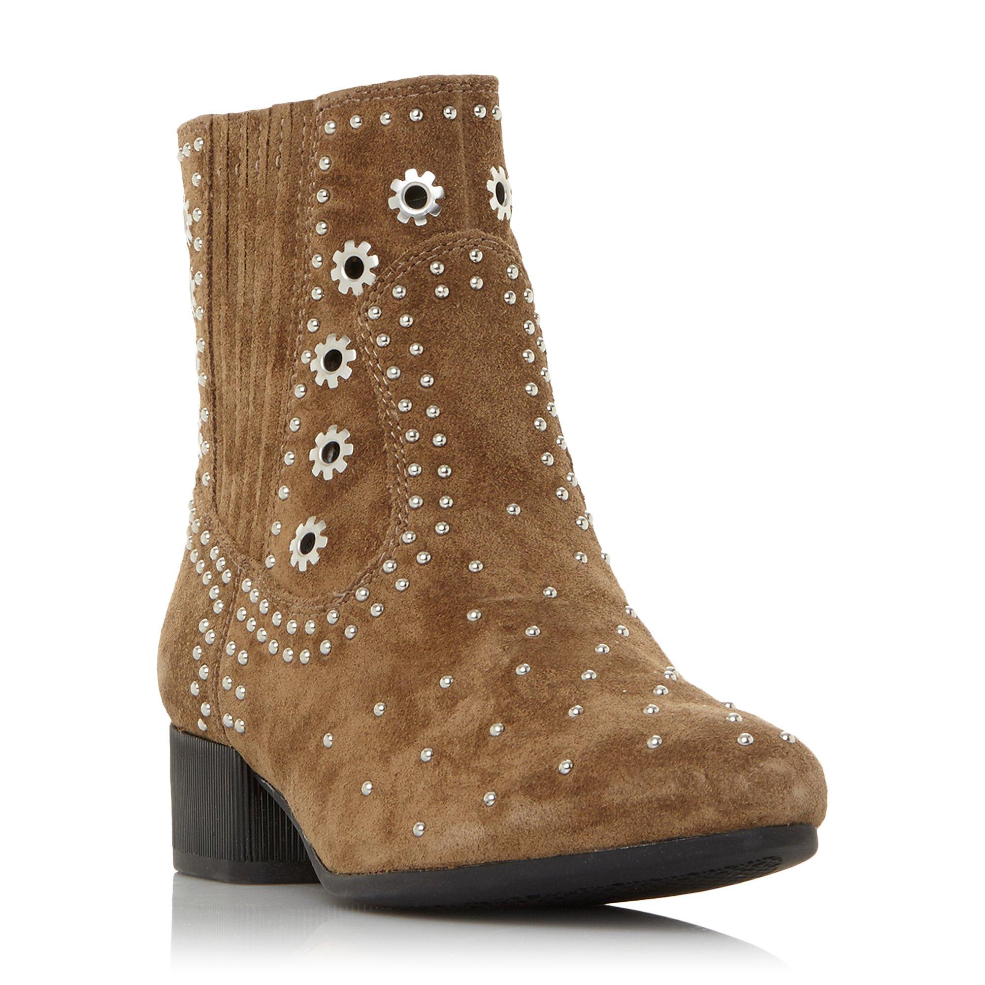 D Peython L. A Studded Western Ankle Boots