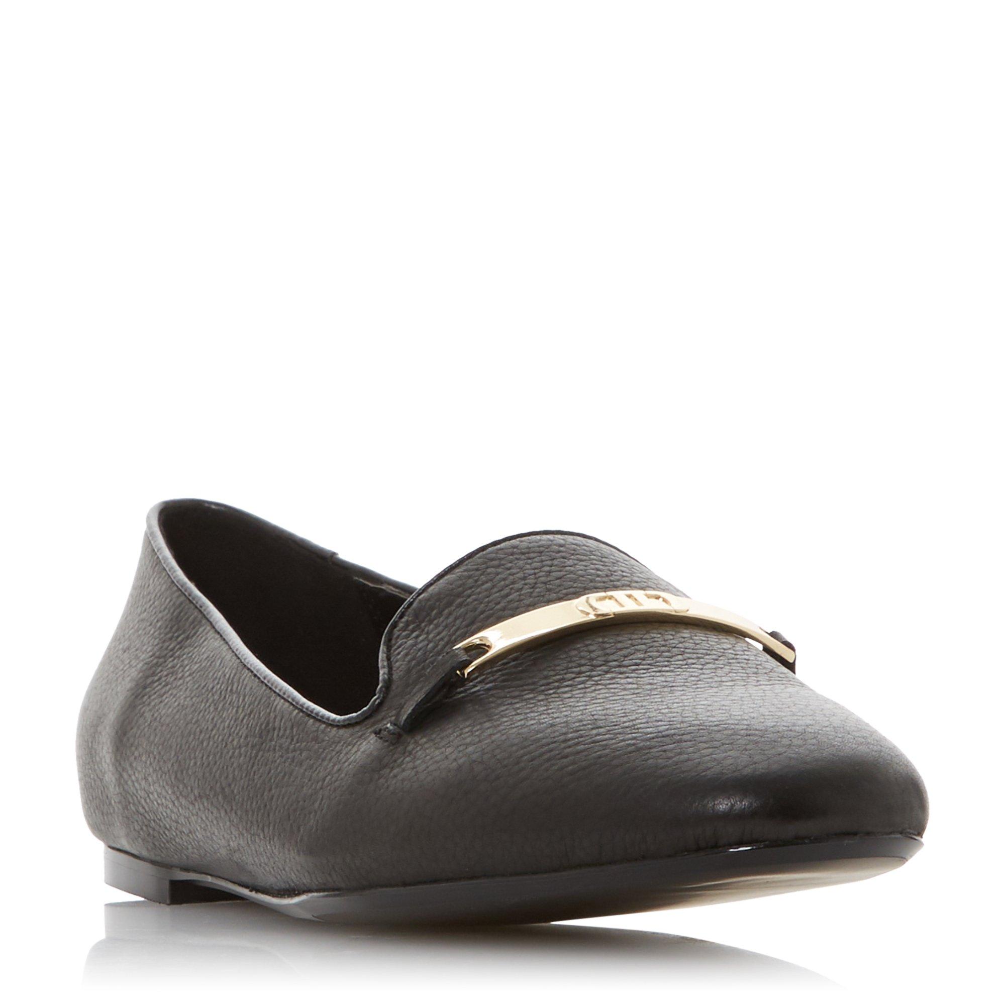 Graced Metal Saddle Trim Loafer