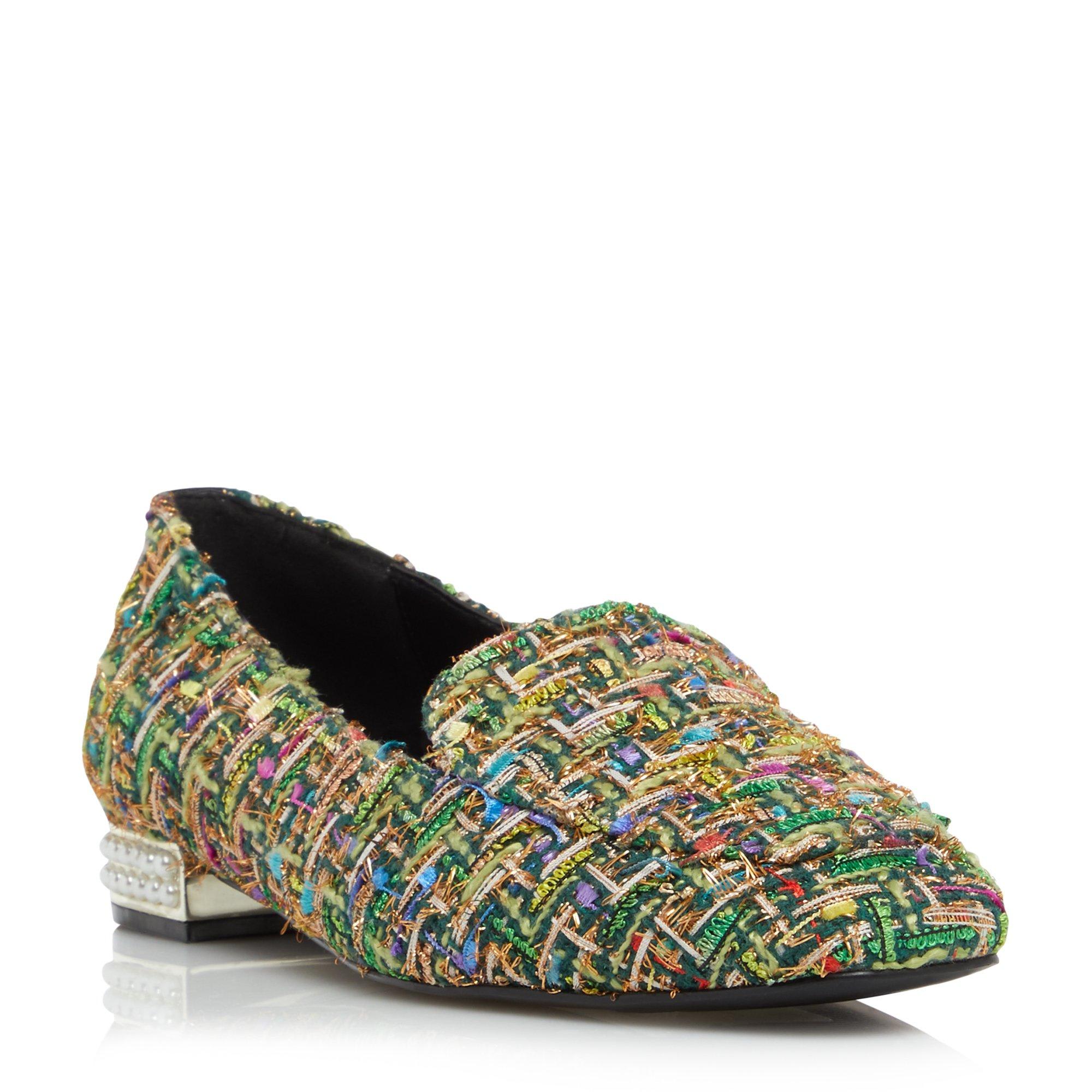 Gracelynne Pearl Heeled Square Toe Loafers