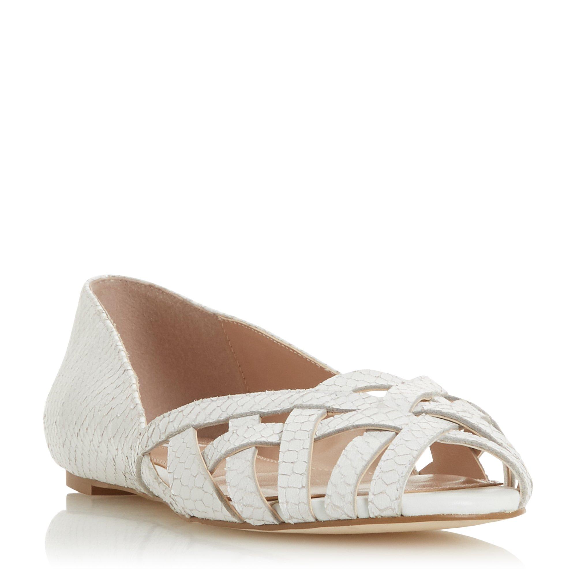 Harrel Cutwork Peep Toe Ballerina Pump
