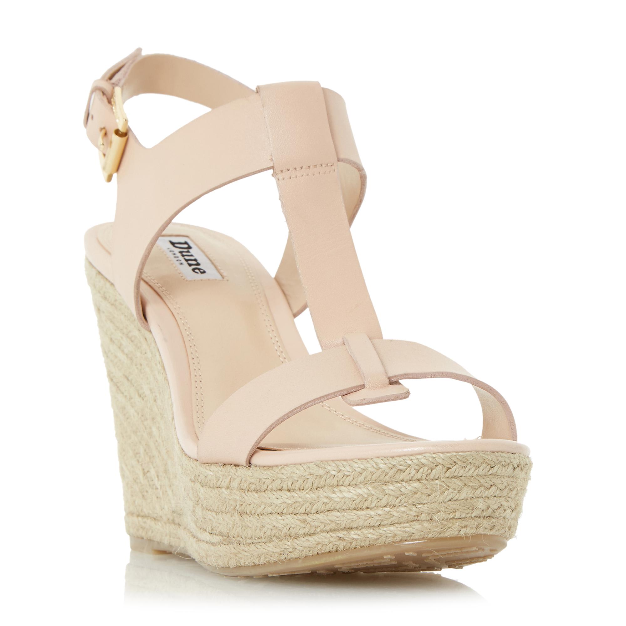Kelby T-Bar Espadrille Wedge Sandals