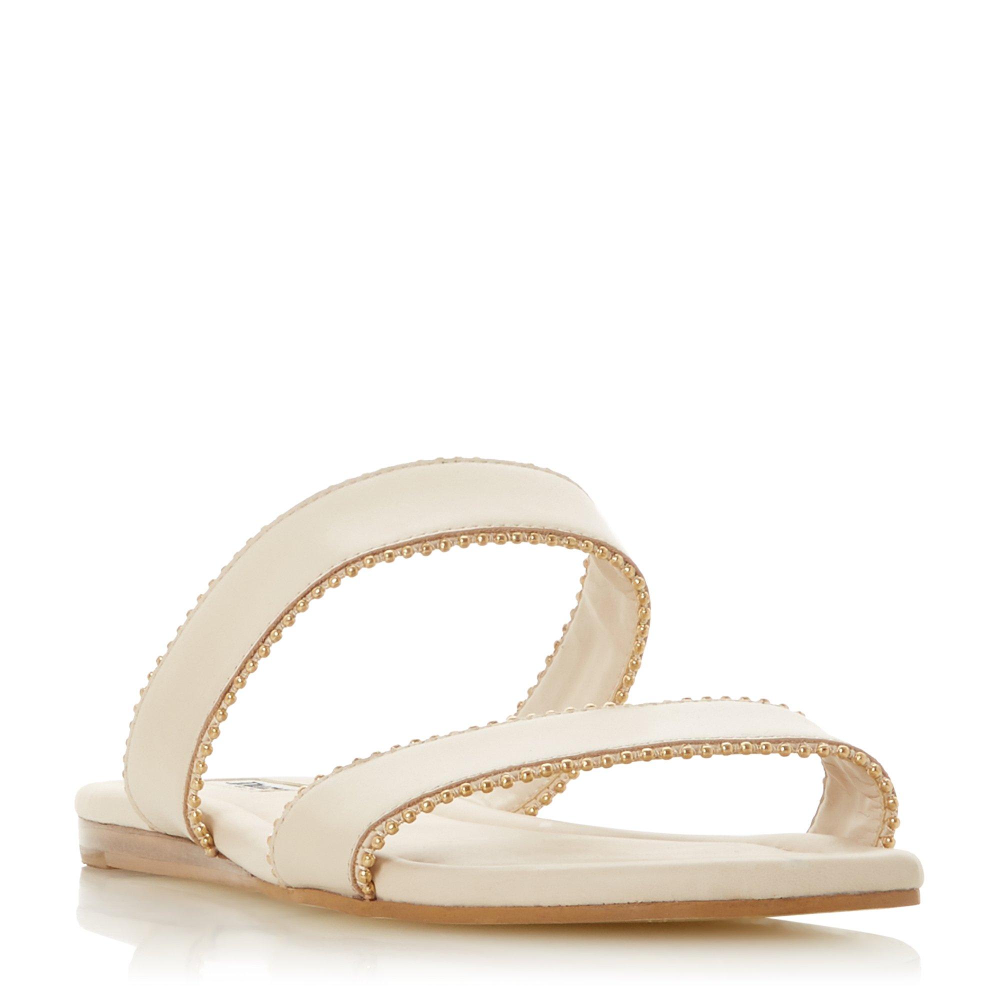 Loupez Double Strap Beaded Slider Sandals