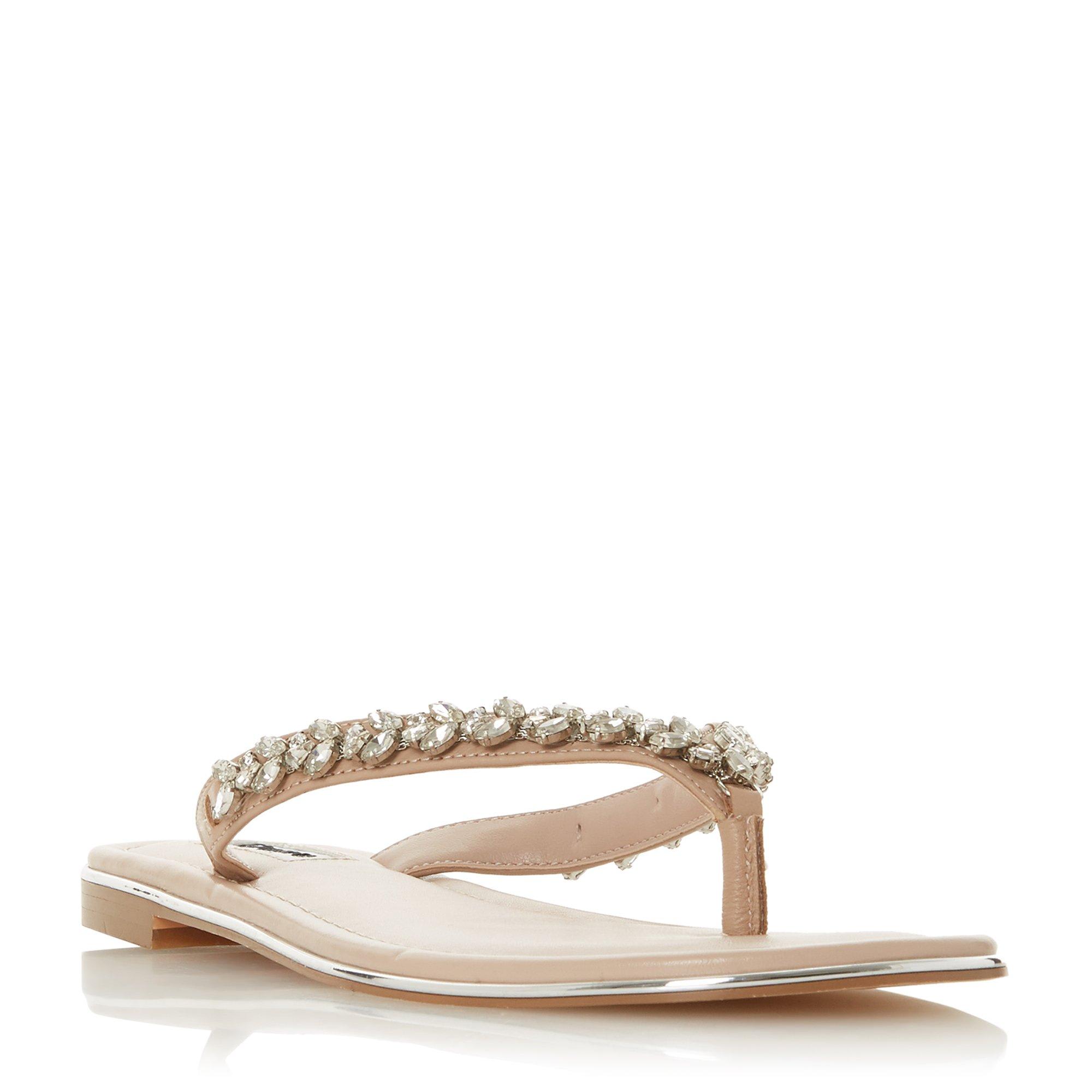 Newbey Diamante Toe-Post Sandals