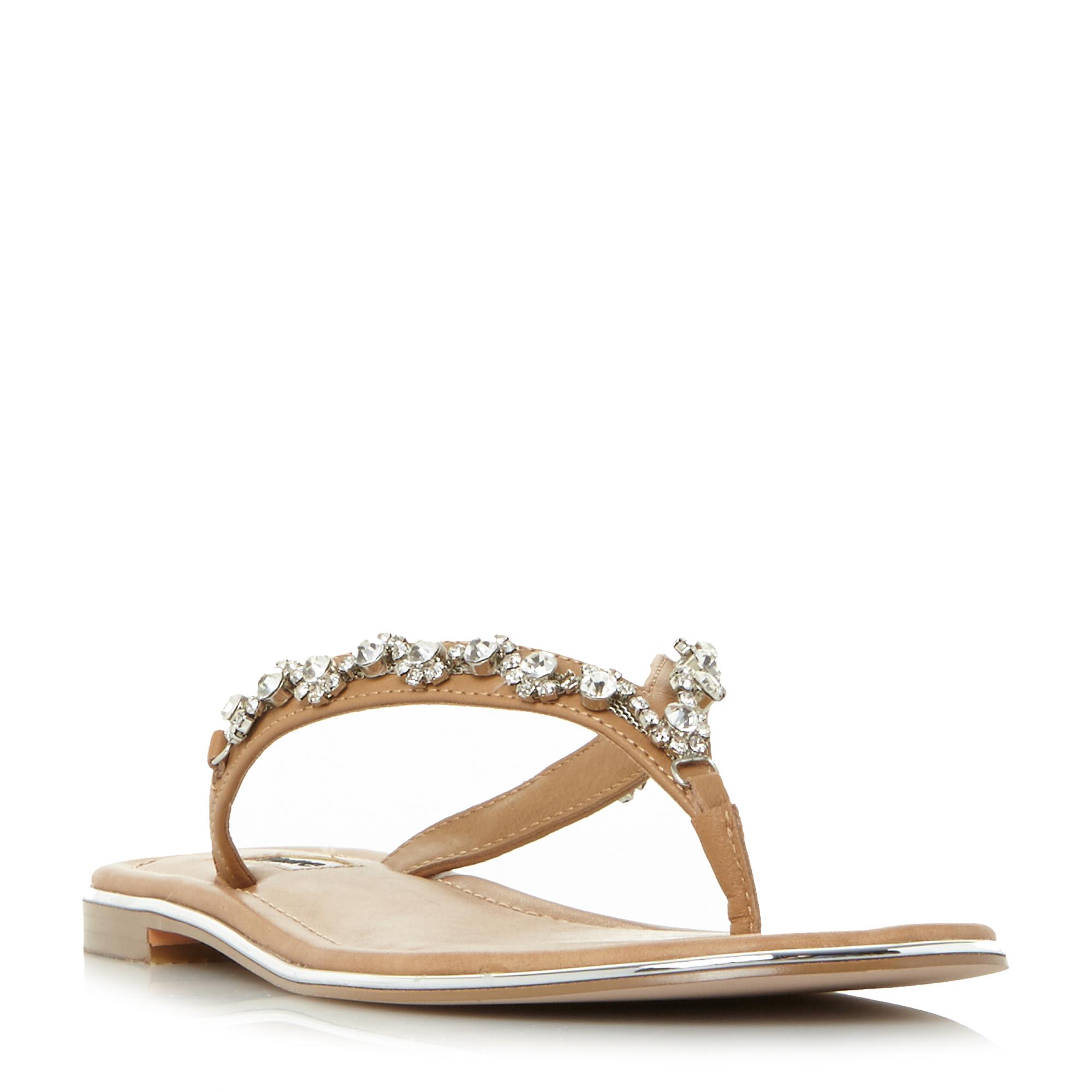 Newbie Diamante Toe-Post Sandals