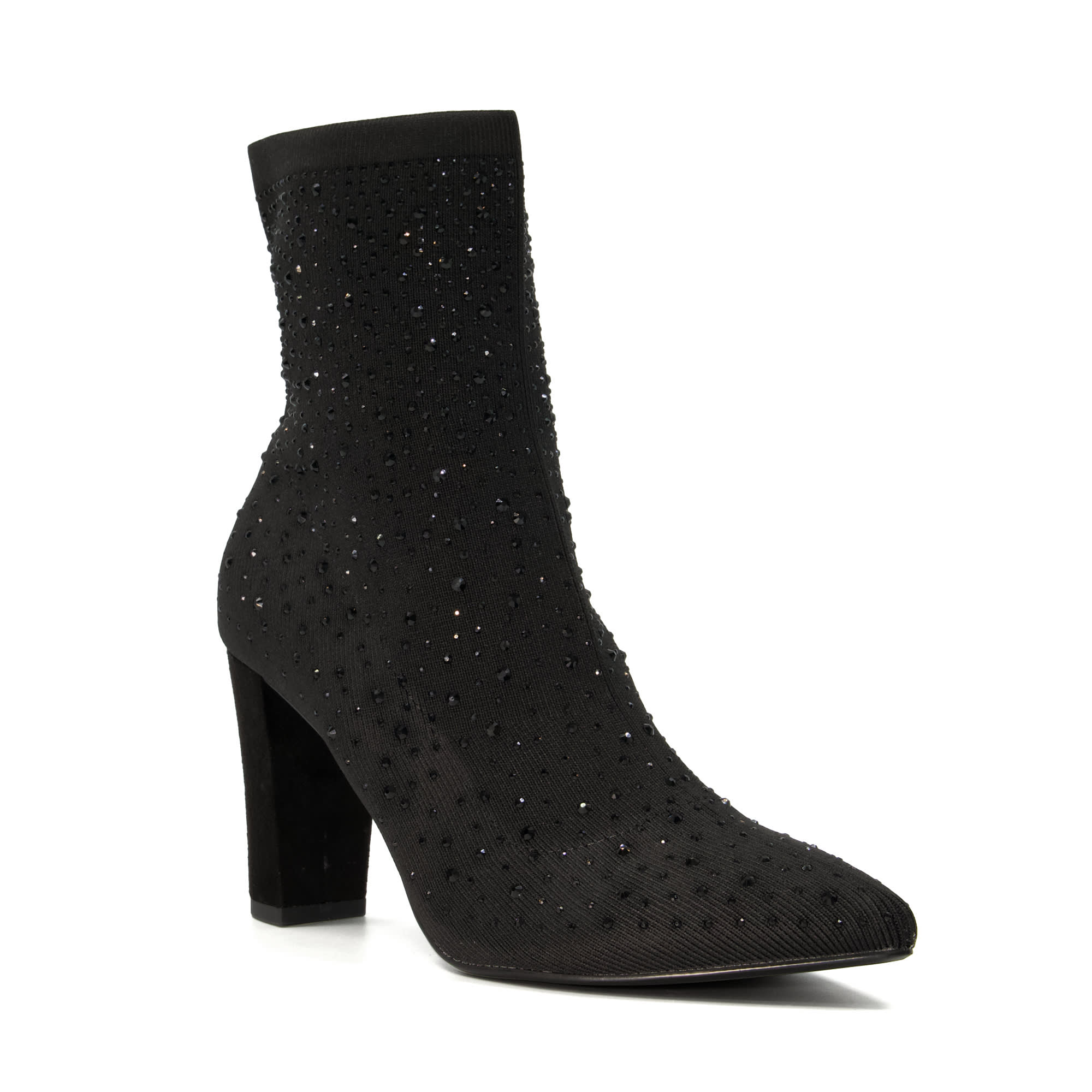 Opulent Embellished Stretch Sock Ankle Boots