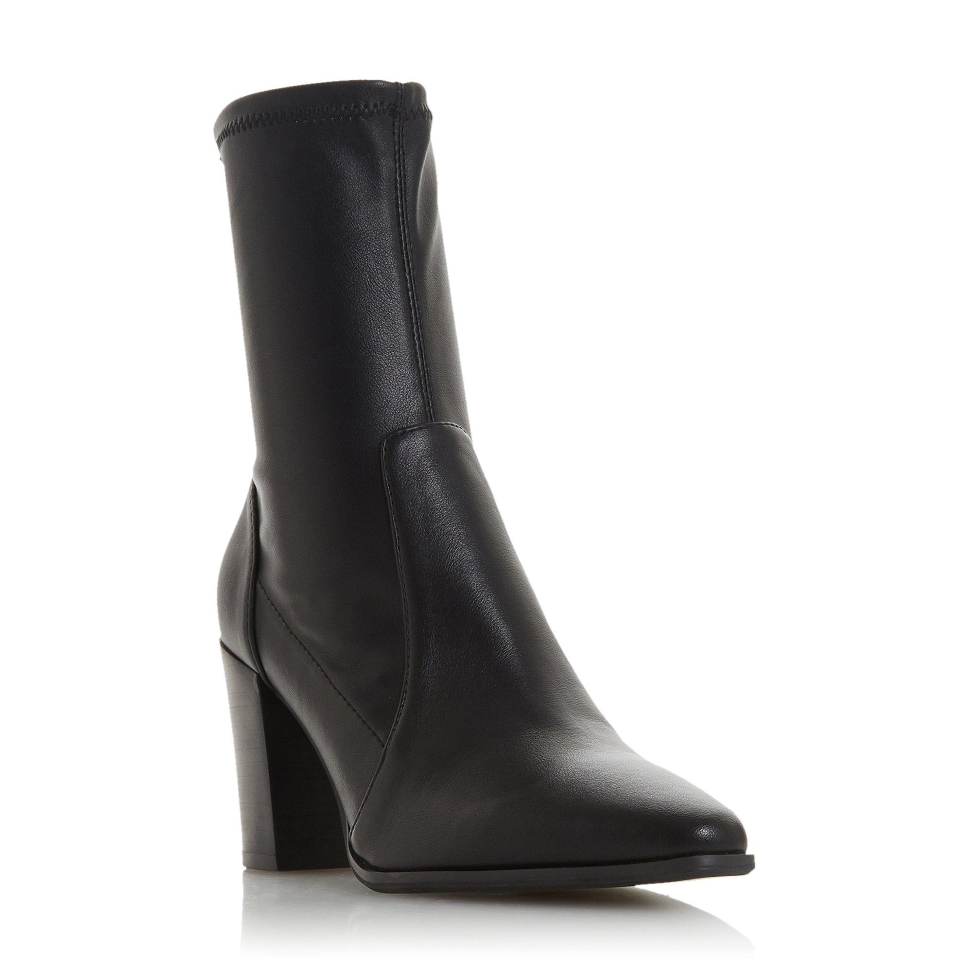 Ostene Stretch High Block Heel Ankle Boots
