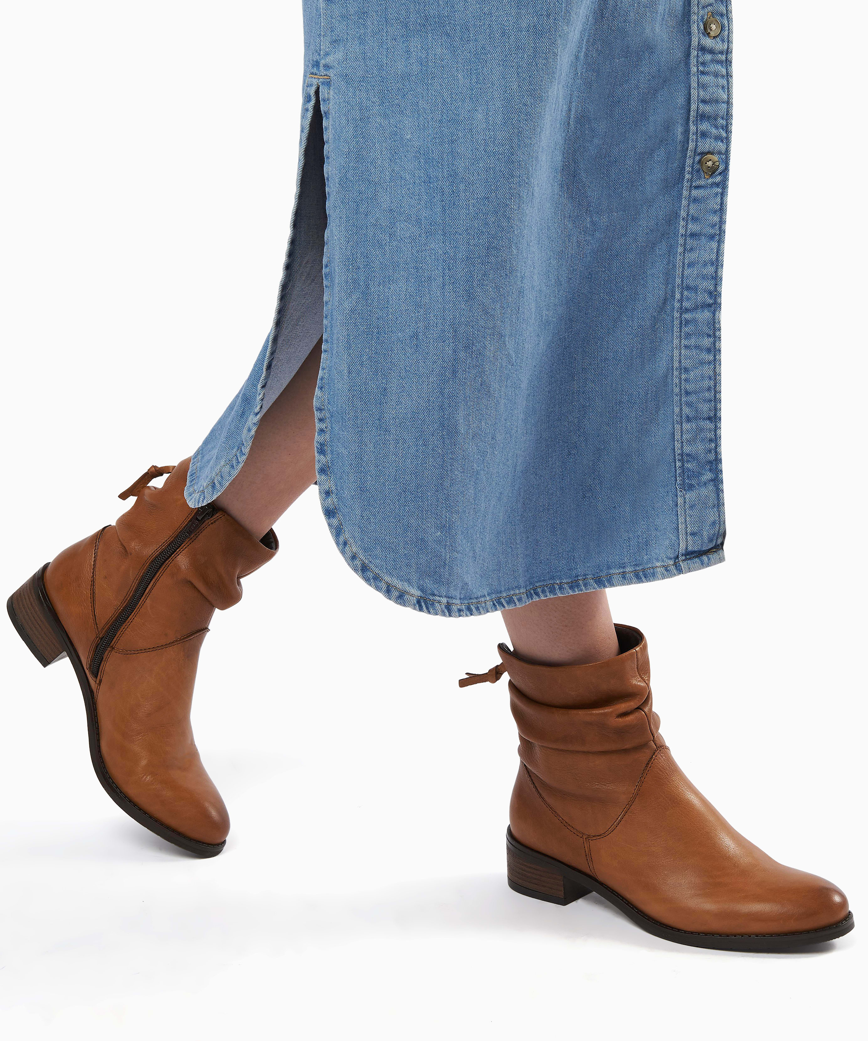 dune ruched ankle boots