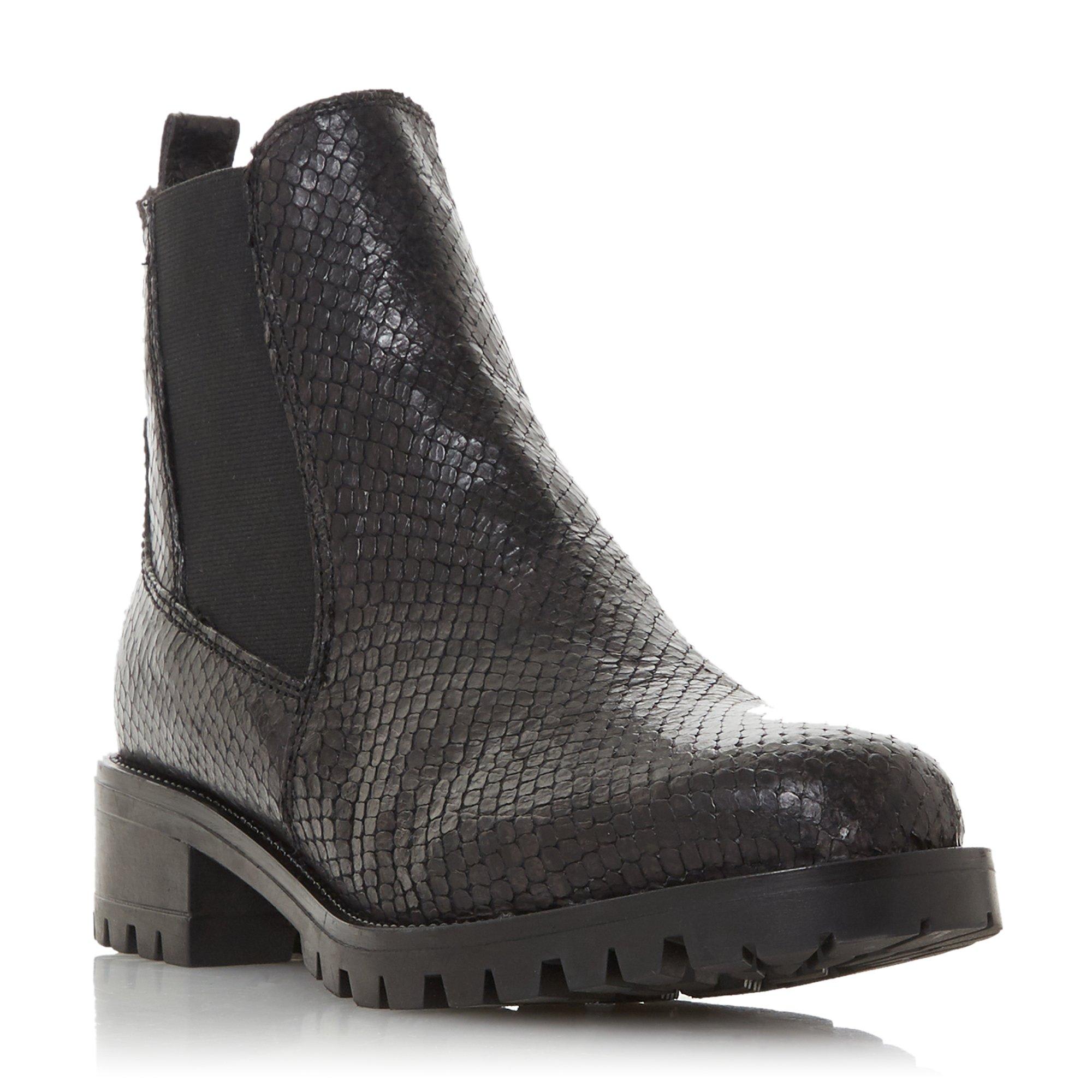 Powerful Block Heel Chelsea Ankle Boots