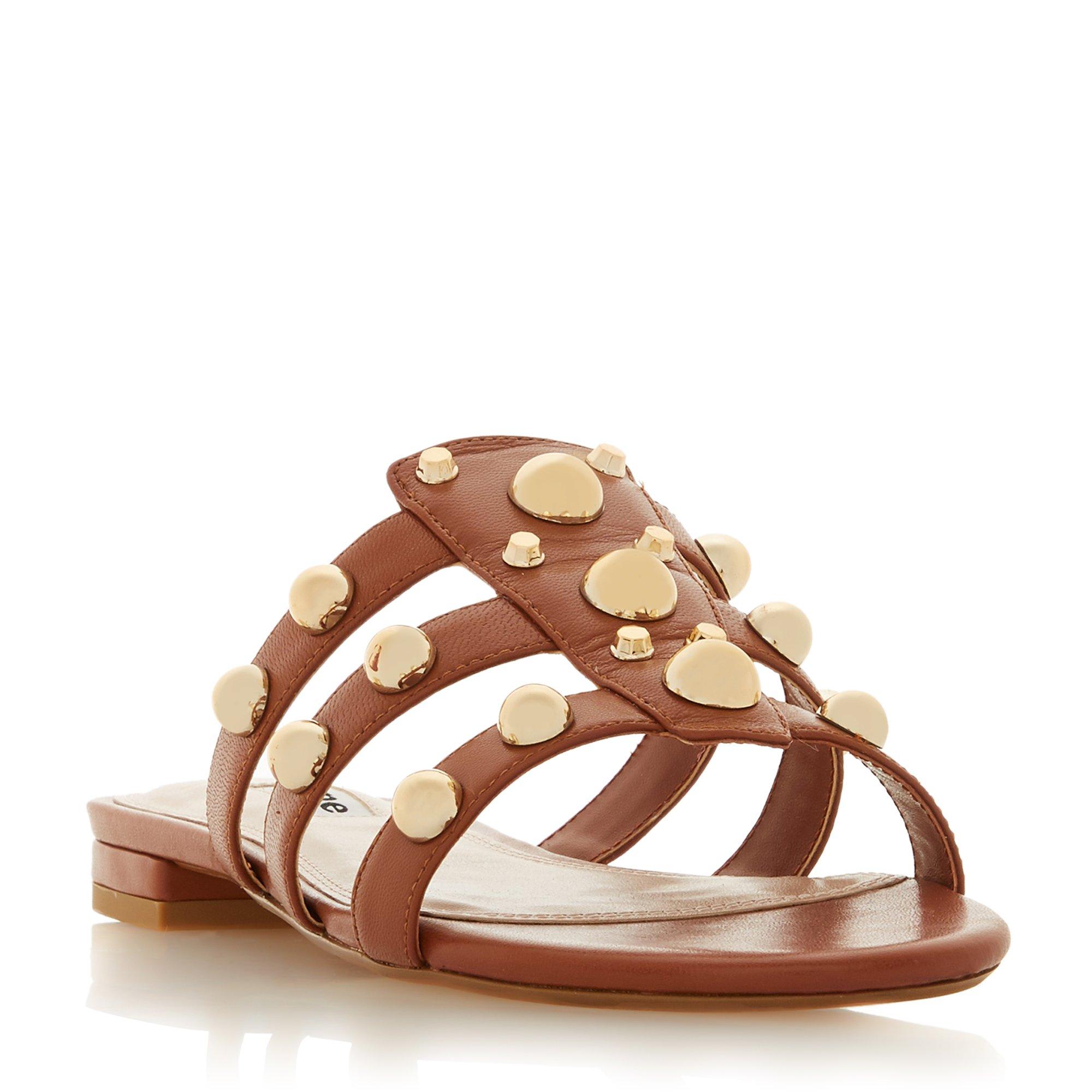 Wf Nell Wide Fit Stud Embellished Mule Sandals