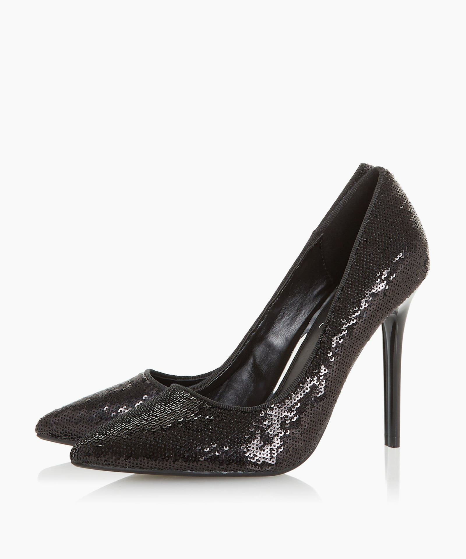 black sparkle court shoes