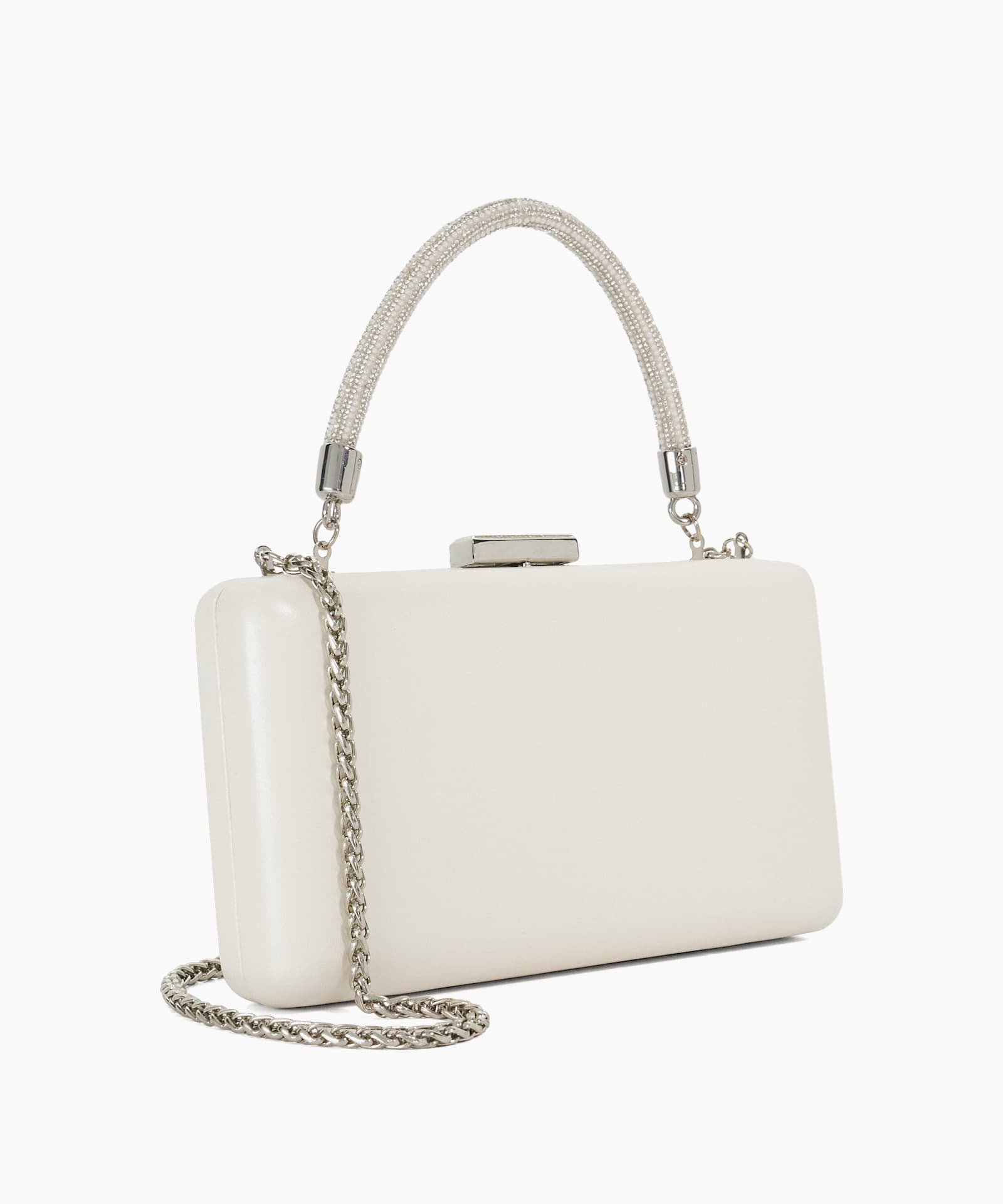Brunch Leather Tubular Top Handle Bag - ivory
