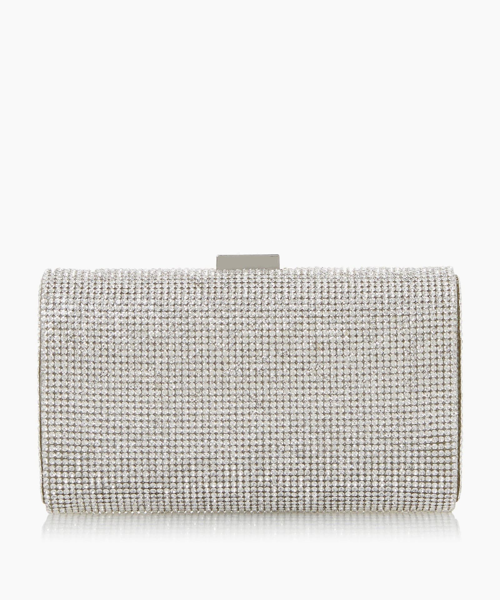 macy's silver clutch purse