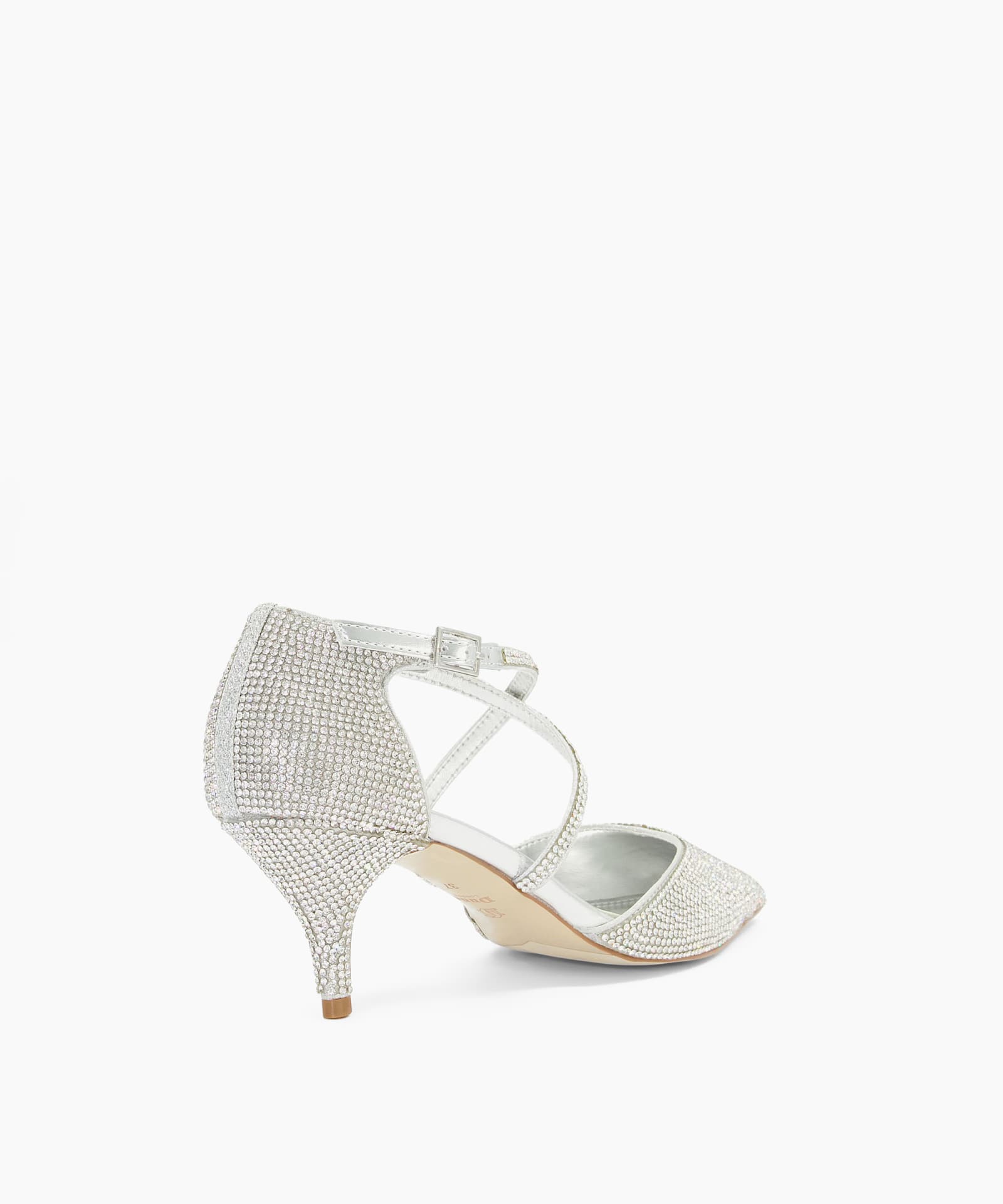 dune silver heels