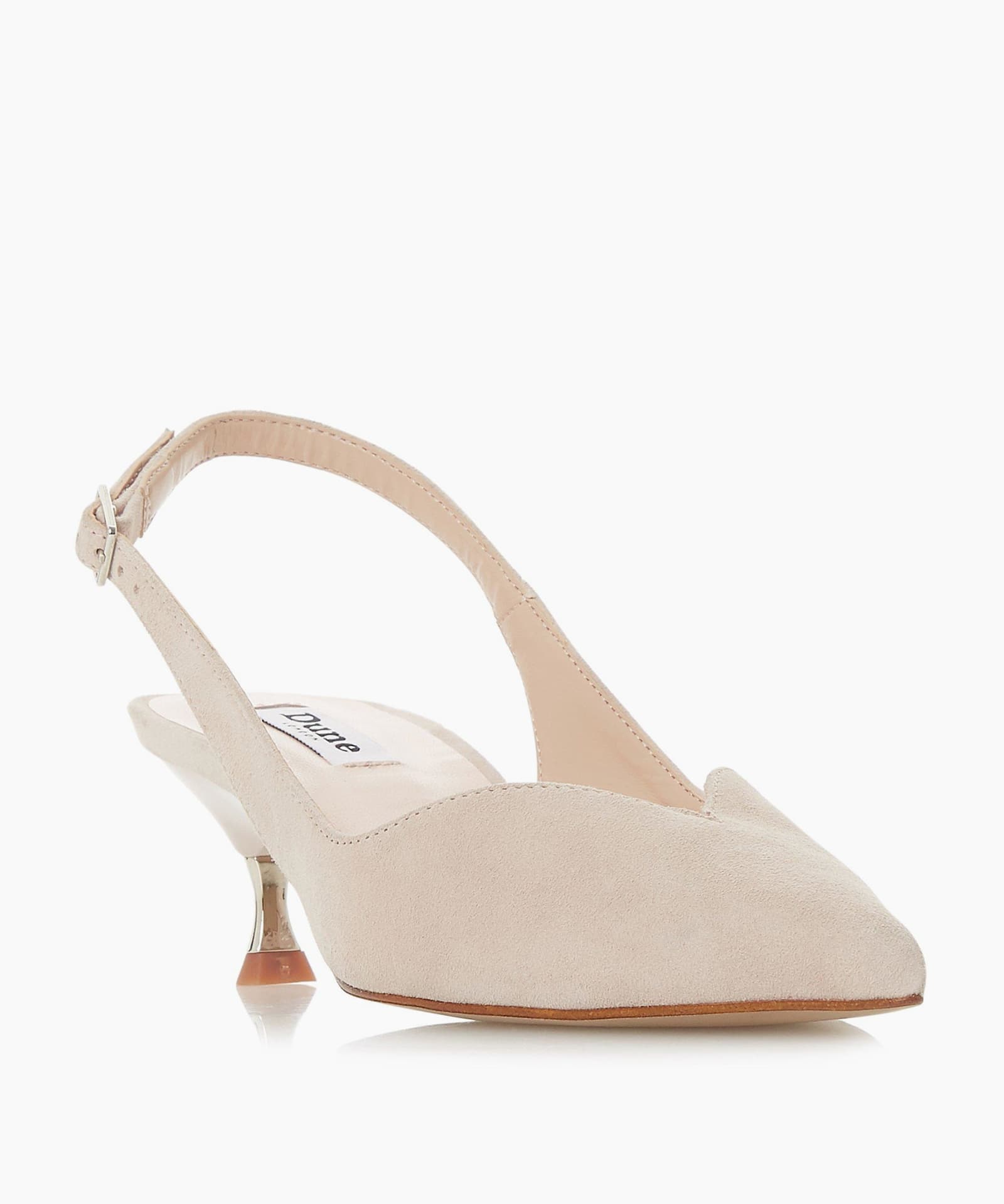 dune kitten heel slingbacks