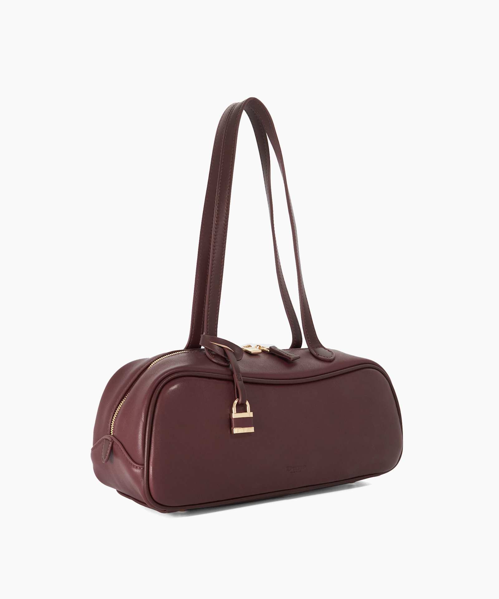 Day Leather Padlock-Detail Shoulder Bag - burgundy