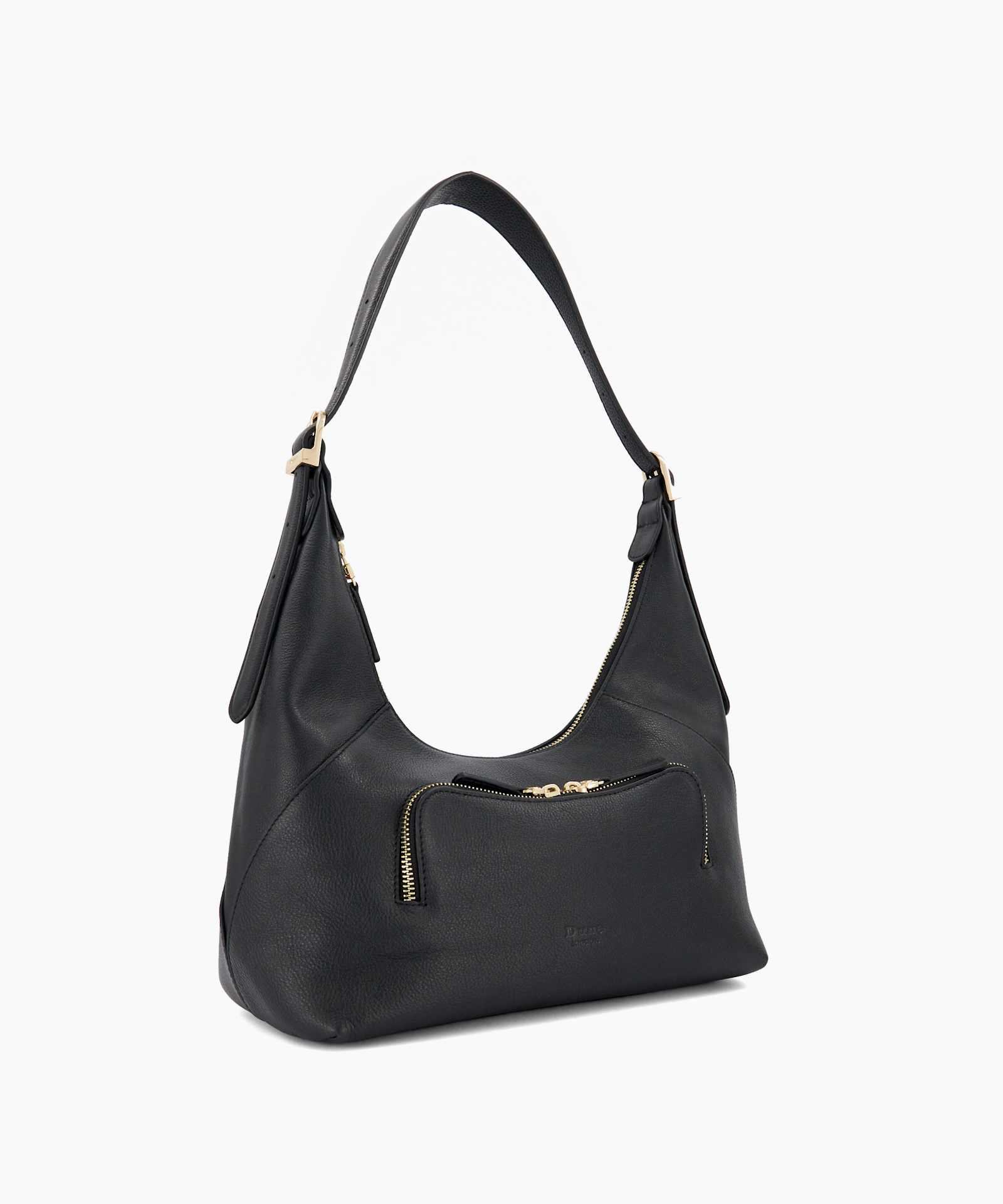 Defiant Leather Shoulder Bag - black
