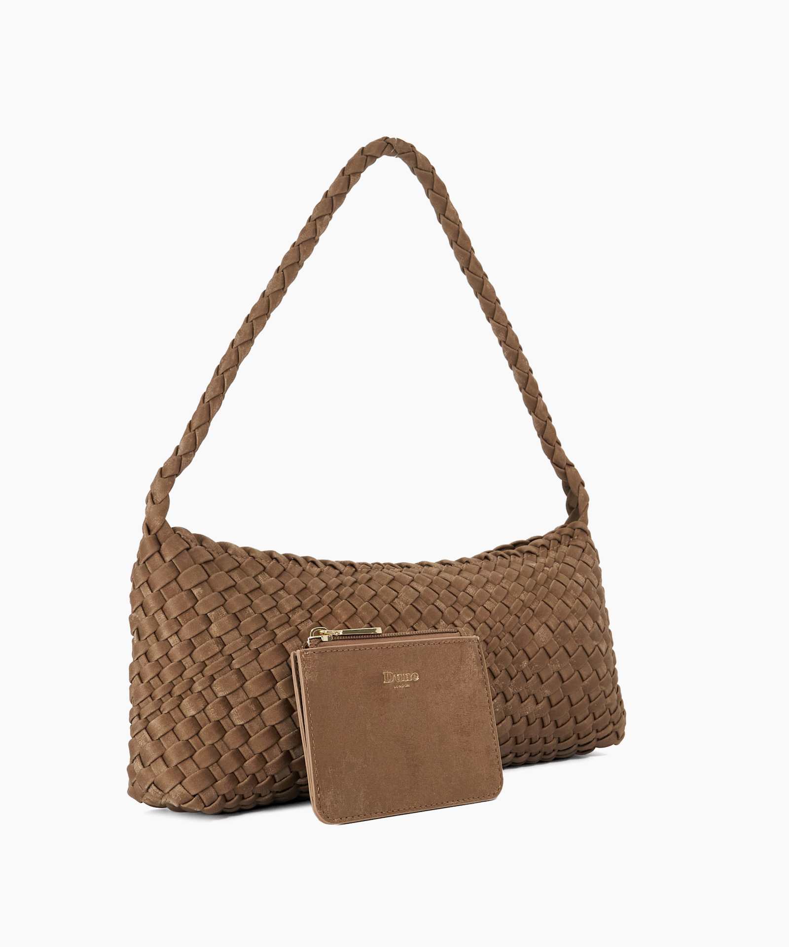 Deliberating Woven Shoulder Bag - bronze