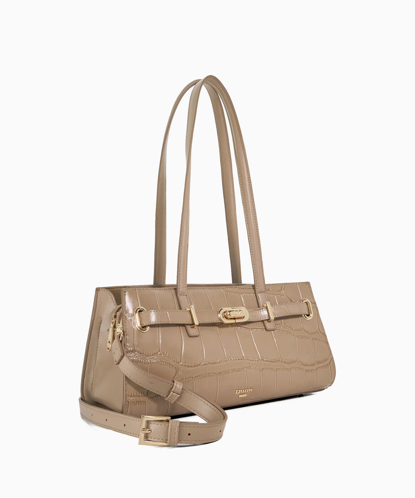 Depend Leather Shoulder Bag - grey