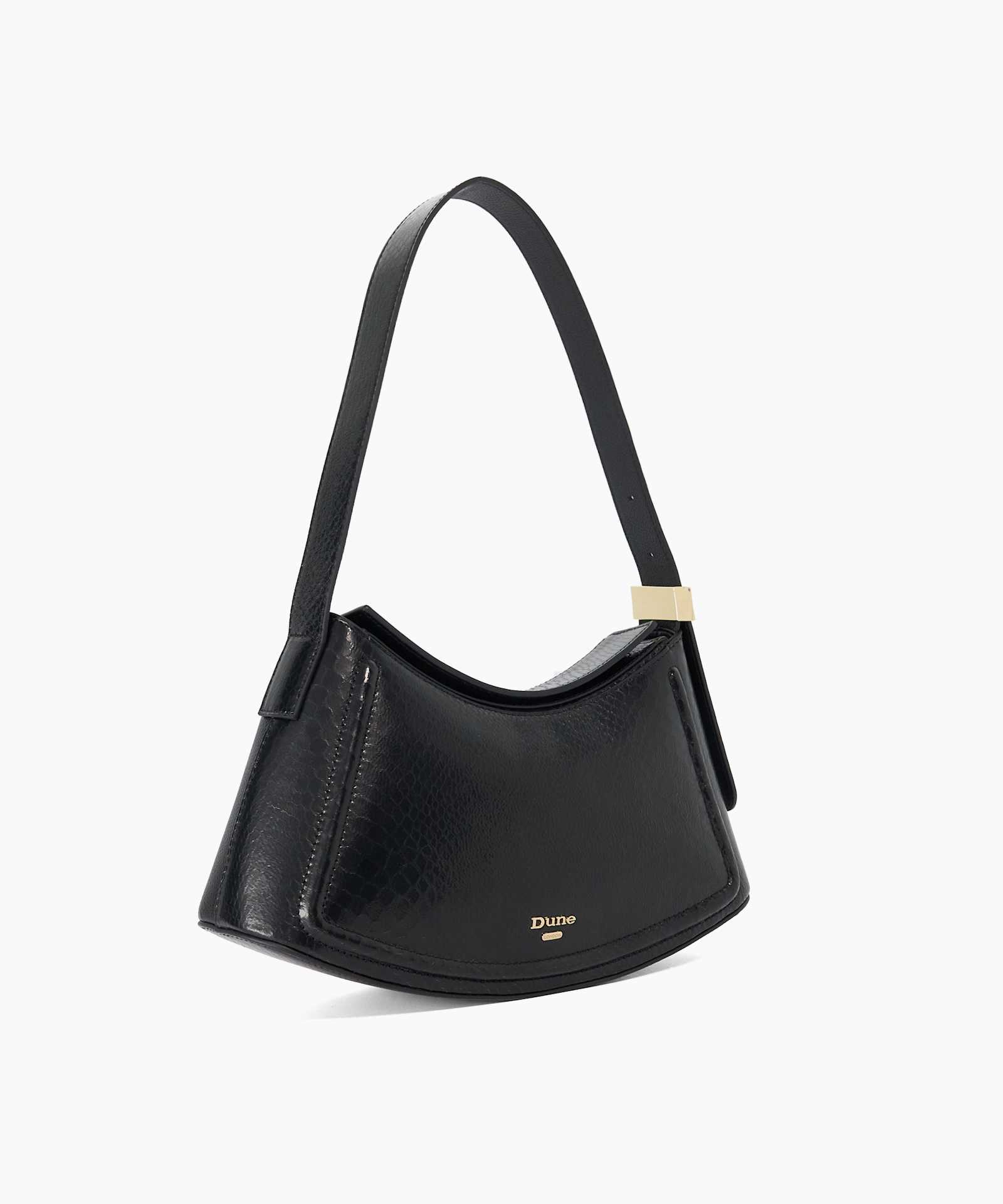 Dependent Leather Sculptural Shoulder Bag - black