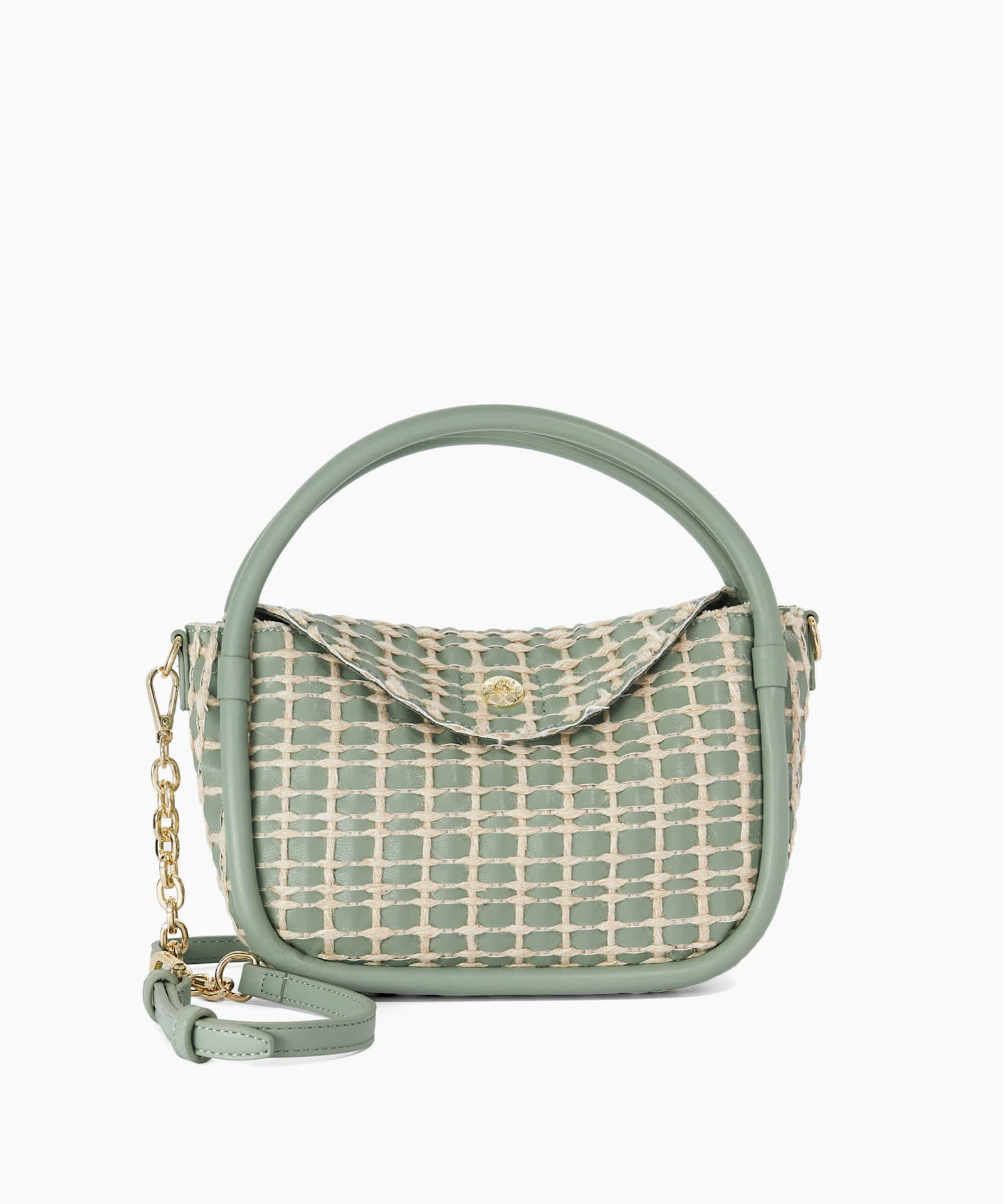 Dinideliberate Mini Woven Grab Bag - sage