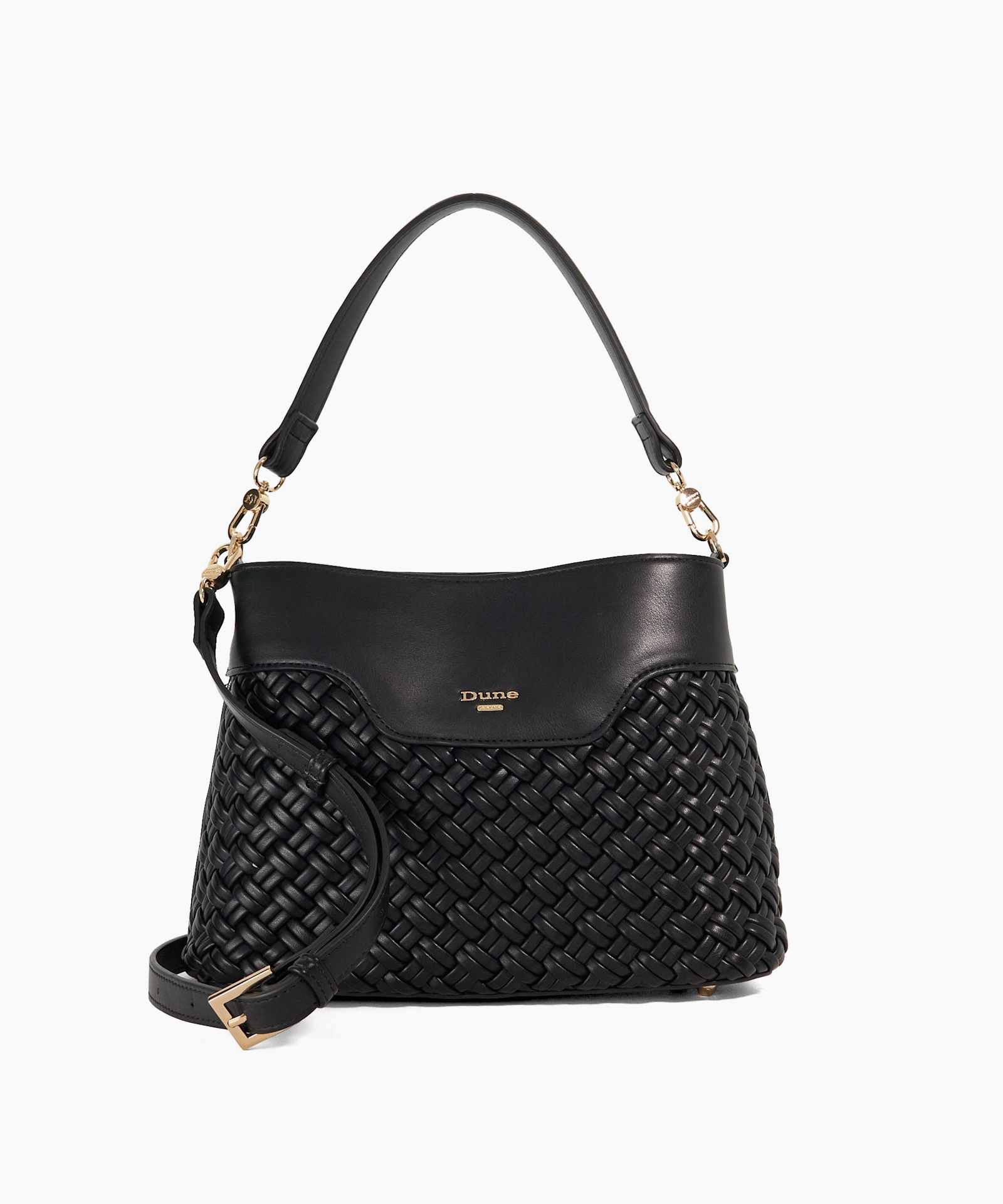 Dinidelphine Woven Shoulder Bag - black