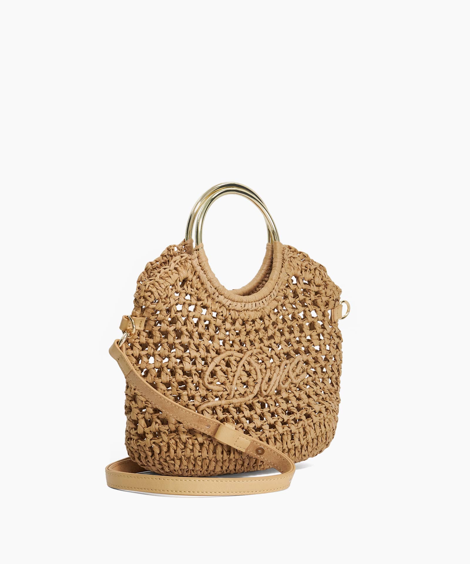 Dinidewdrop Textured Logo Grab Bag - natural