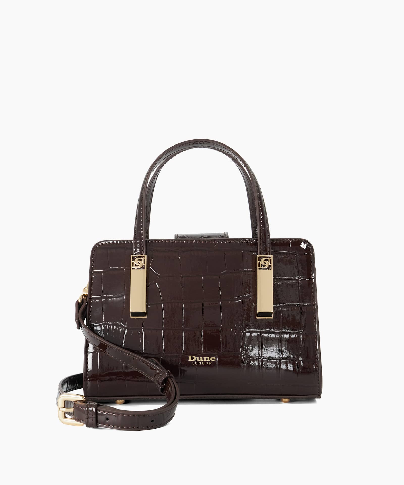 Dinkydenbey Small Top Handle Tote Bag - chocolate