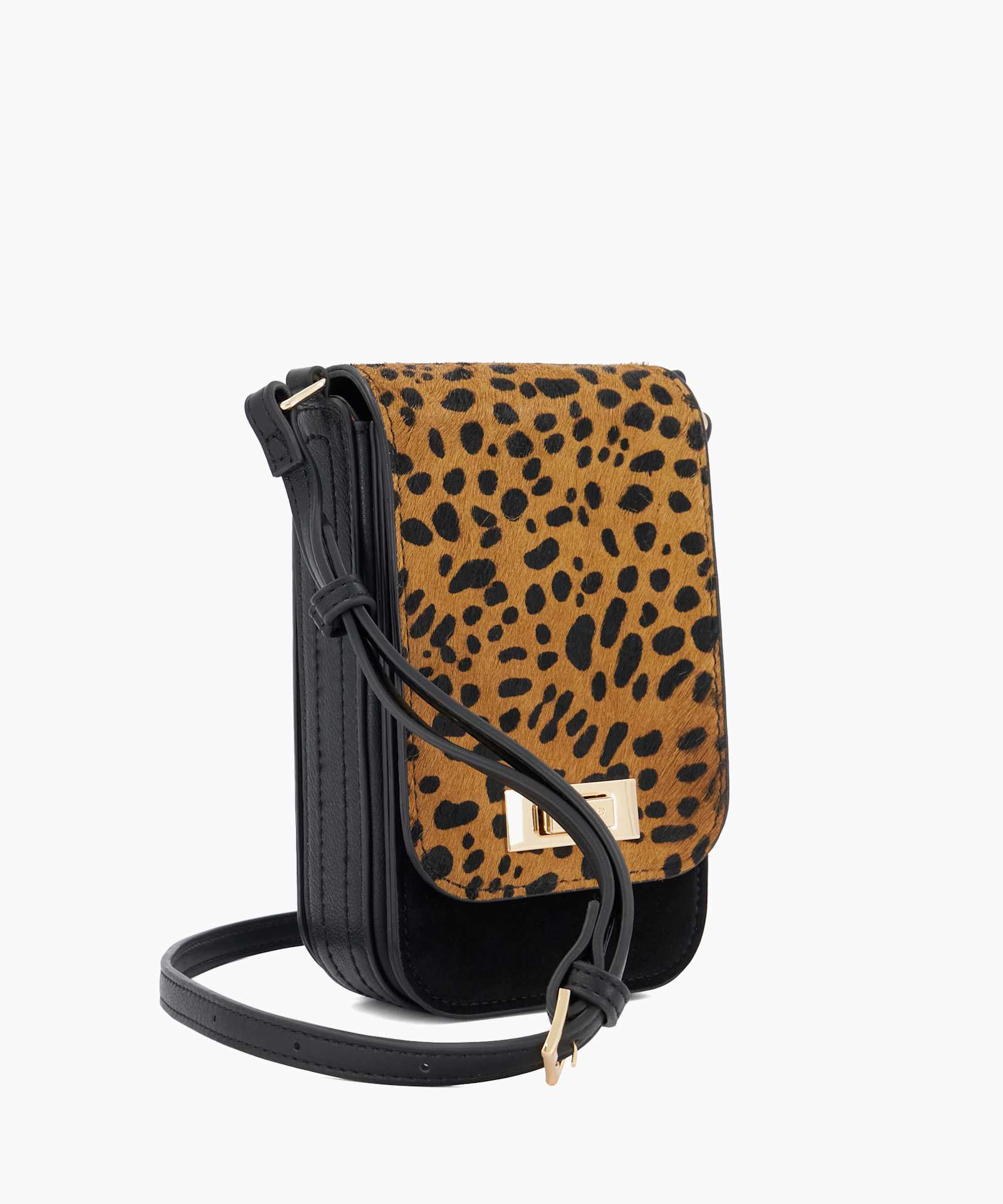 Dinkydiscreet Leopard-Print Cross-Body Bag - black