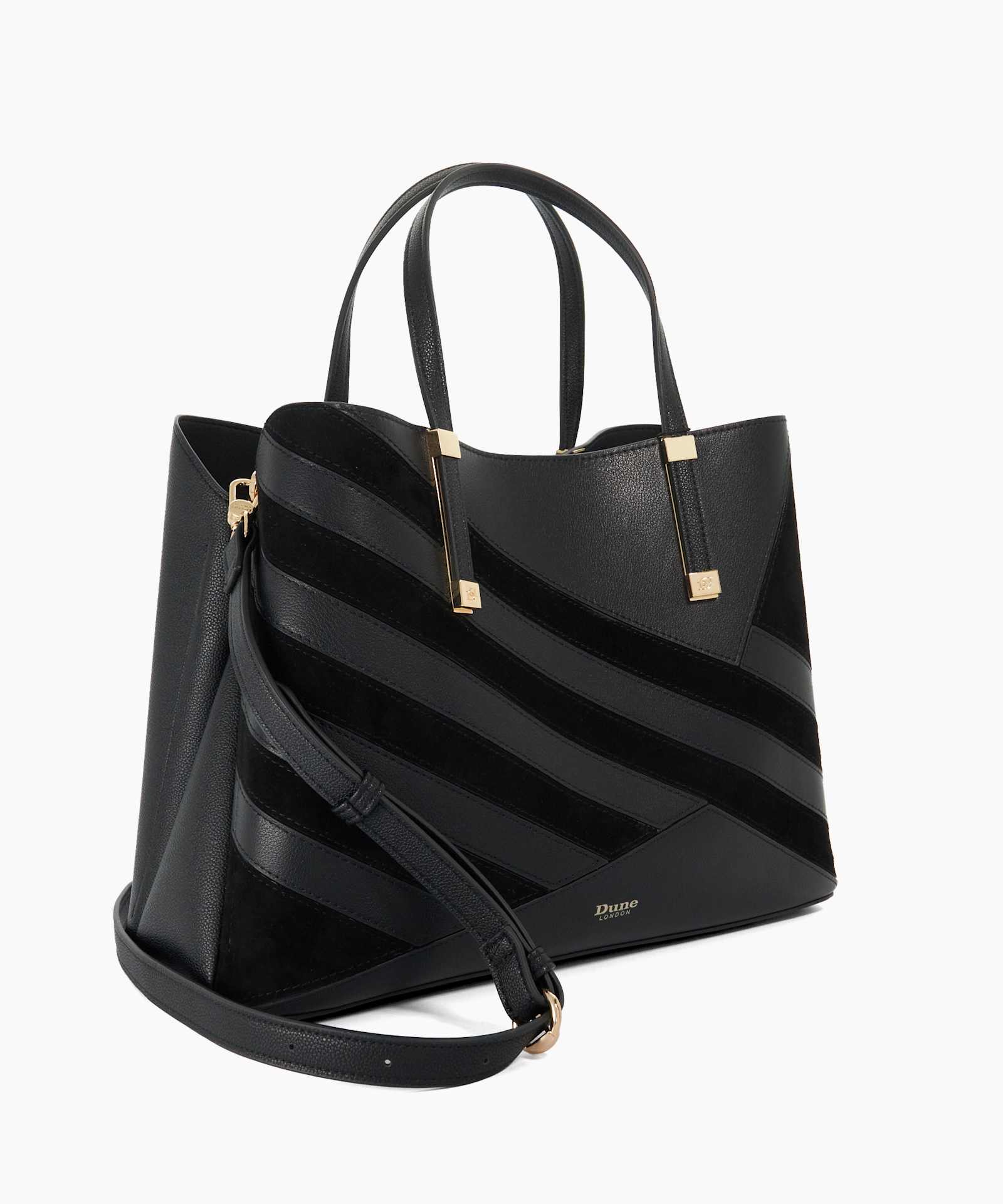 Dorry Textured Shoulder Bag - black-plain-synthetic