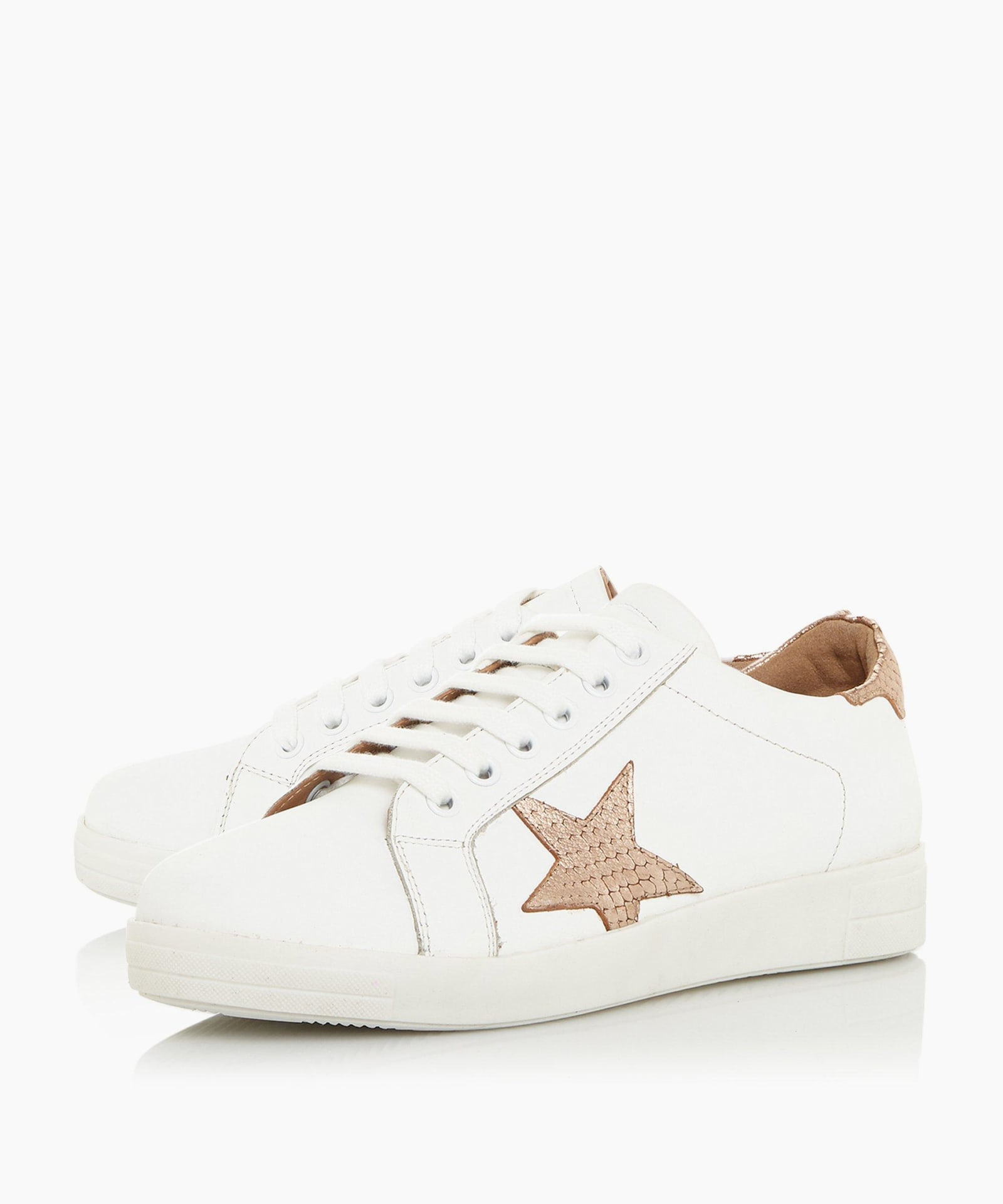 dune rose gold trainers