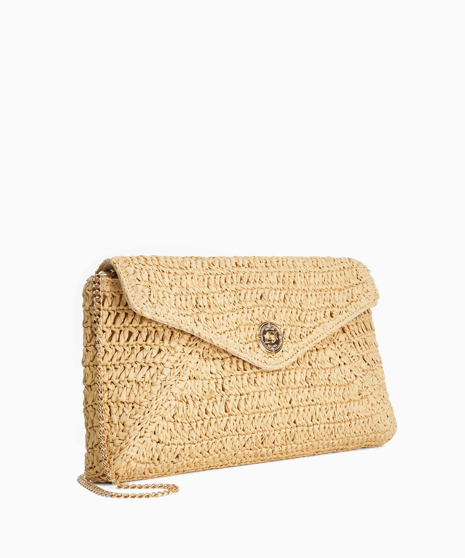 Essentials Raffia Clutch Bag - natural