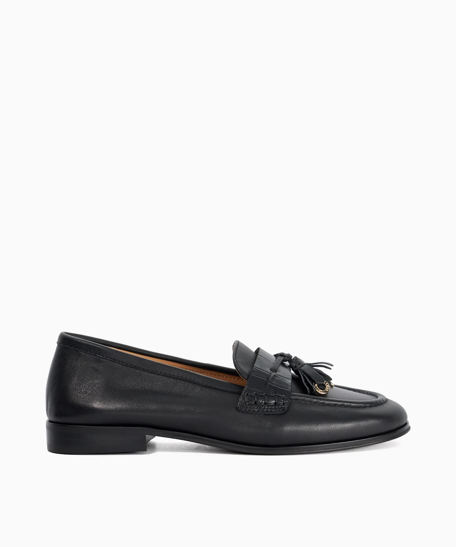 Giavonni Leather Snaffle Trim Loafers - black