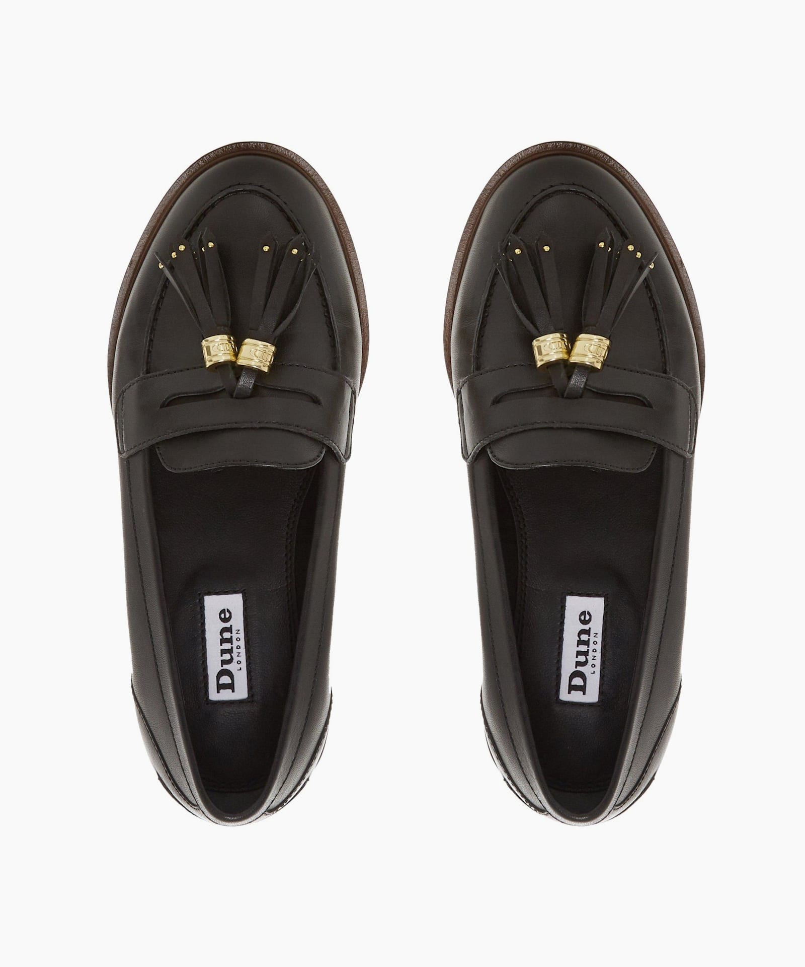 dune glazer leather tassel loafers