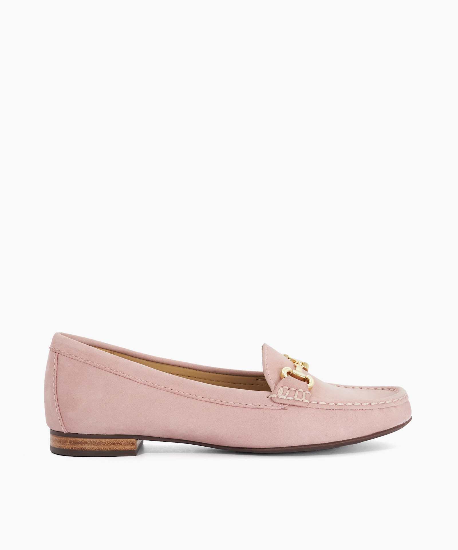 Glenniee Suede Snaffle Trim Loafers - blush