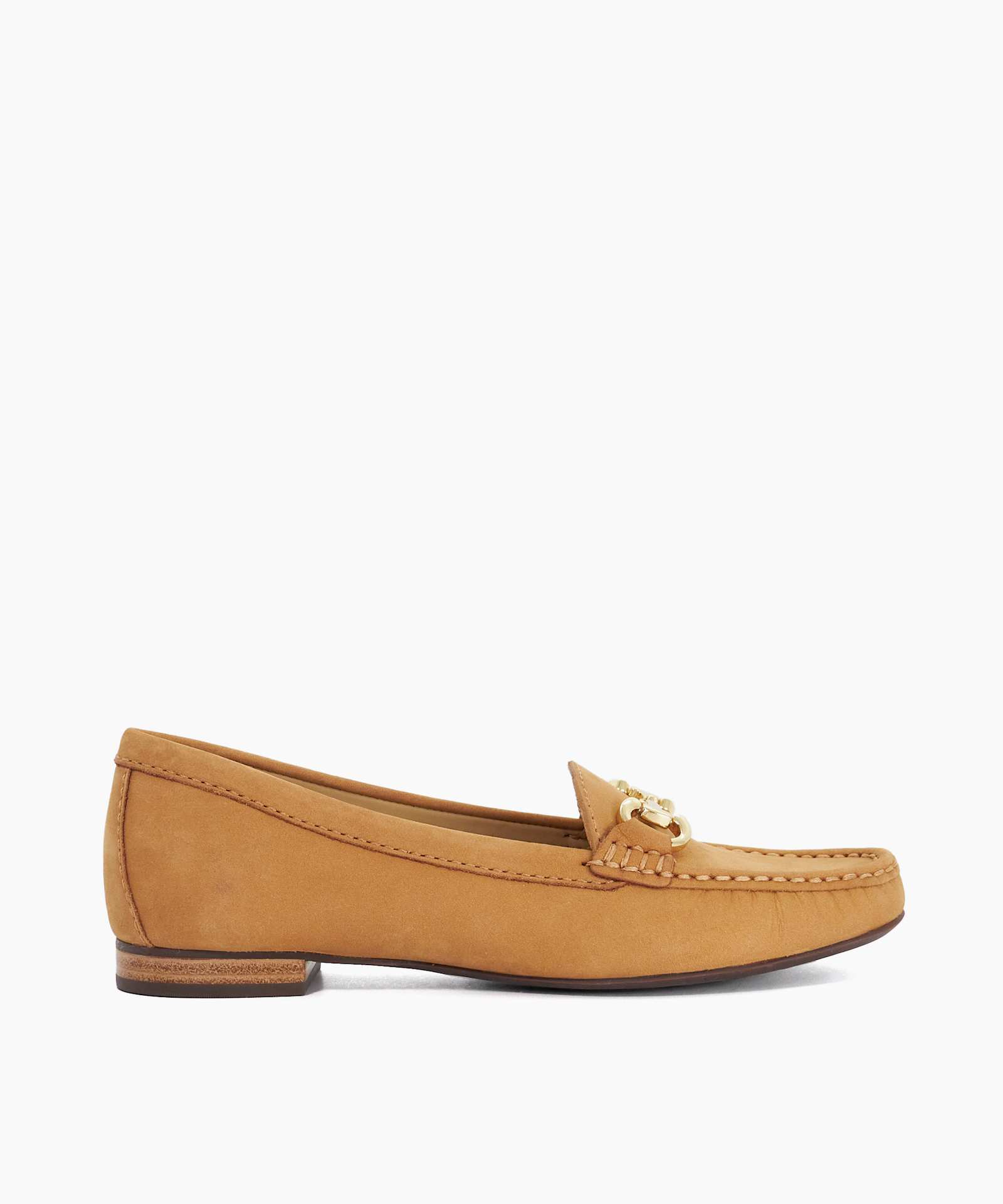 Glenniee Suede Snaffle Trim Loafers - sand