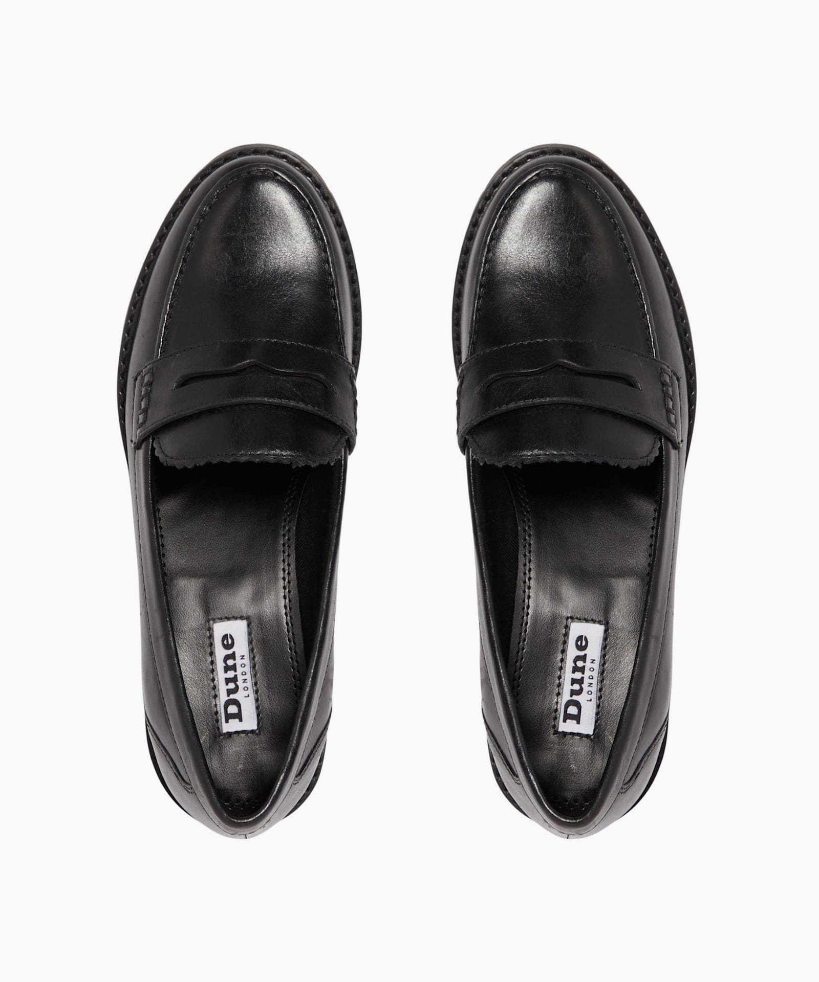 dune black loafers ladies