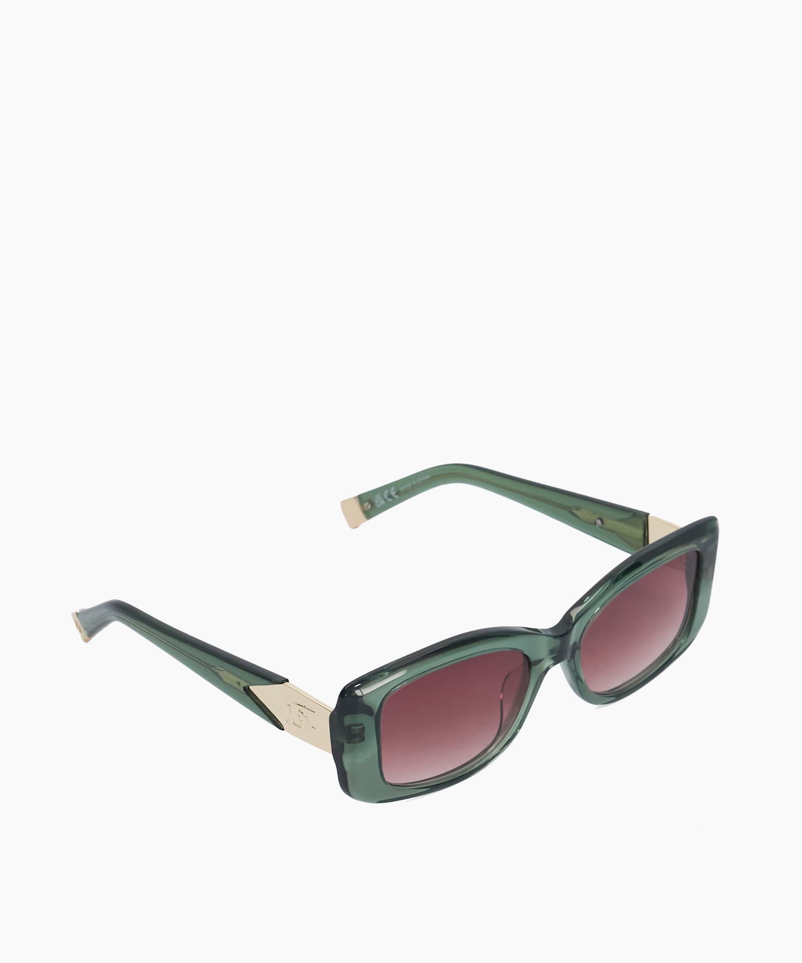 Goal Slim Rectangular Sunglasses - green
