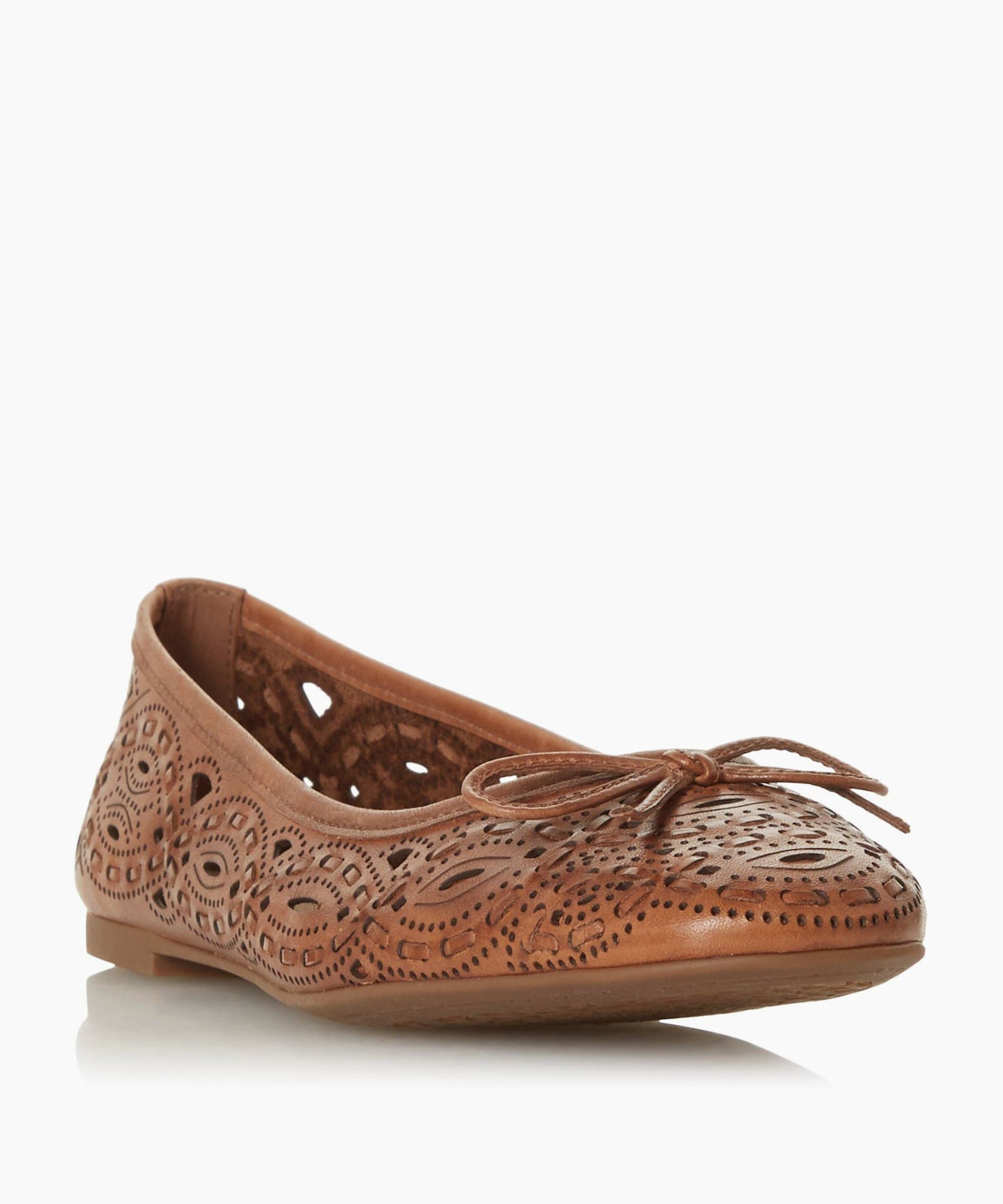 dune tan ballet pumps