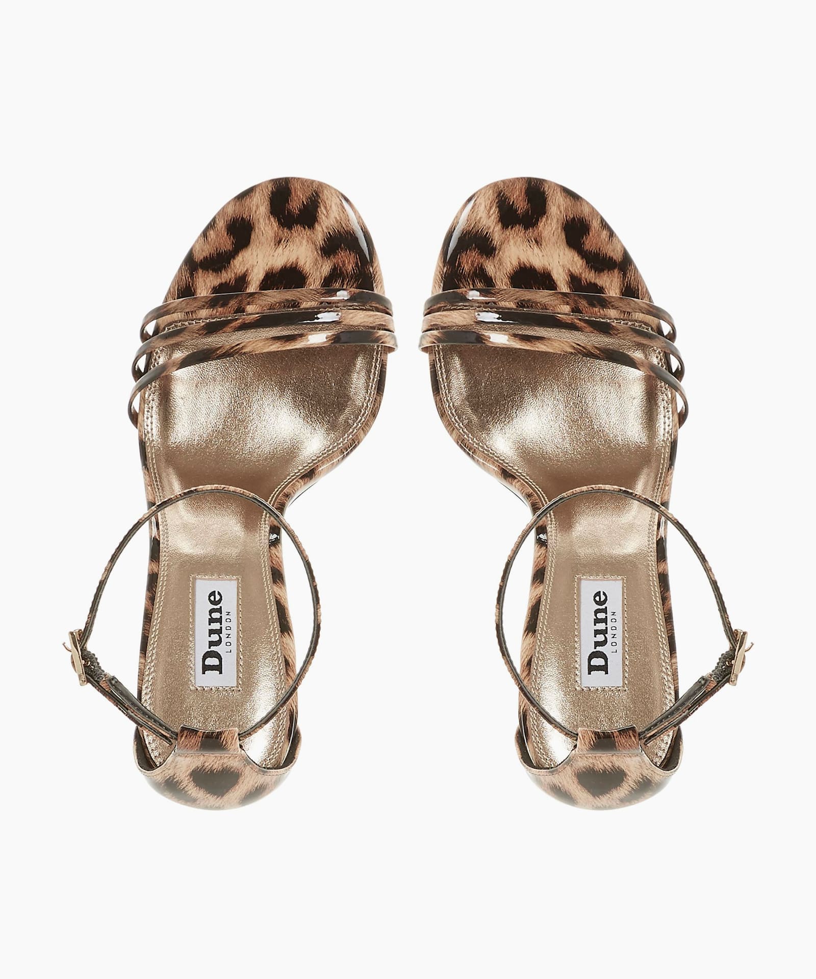 dune leopard print sandals